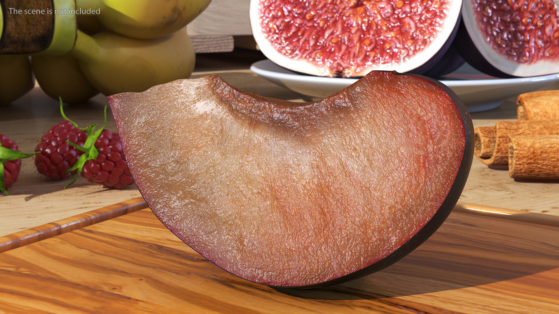 Purple Plum Slice 3D