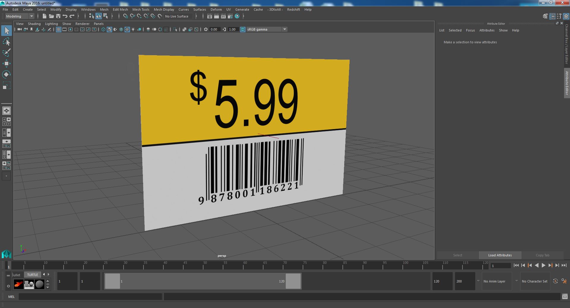 3D Plastic Label Holder with Barcode model