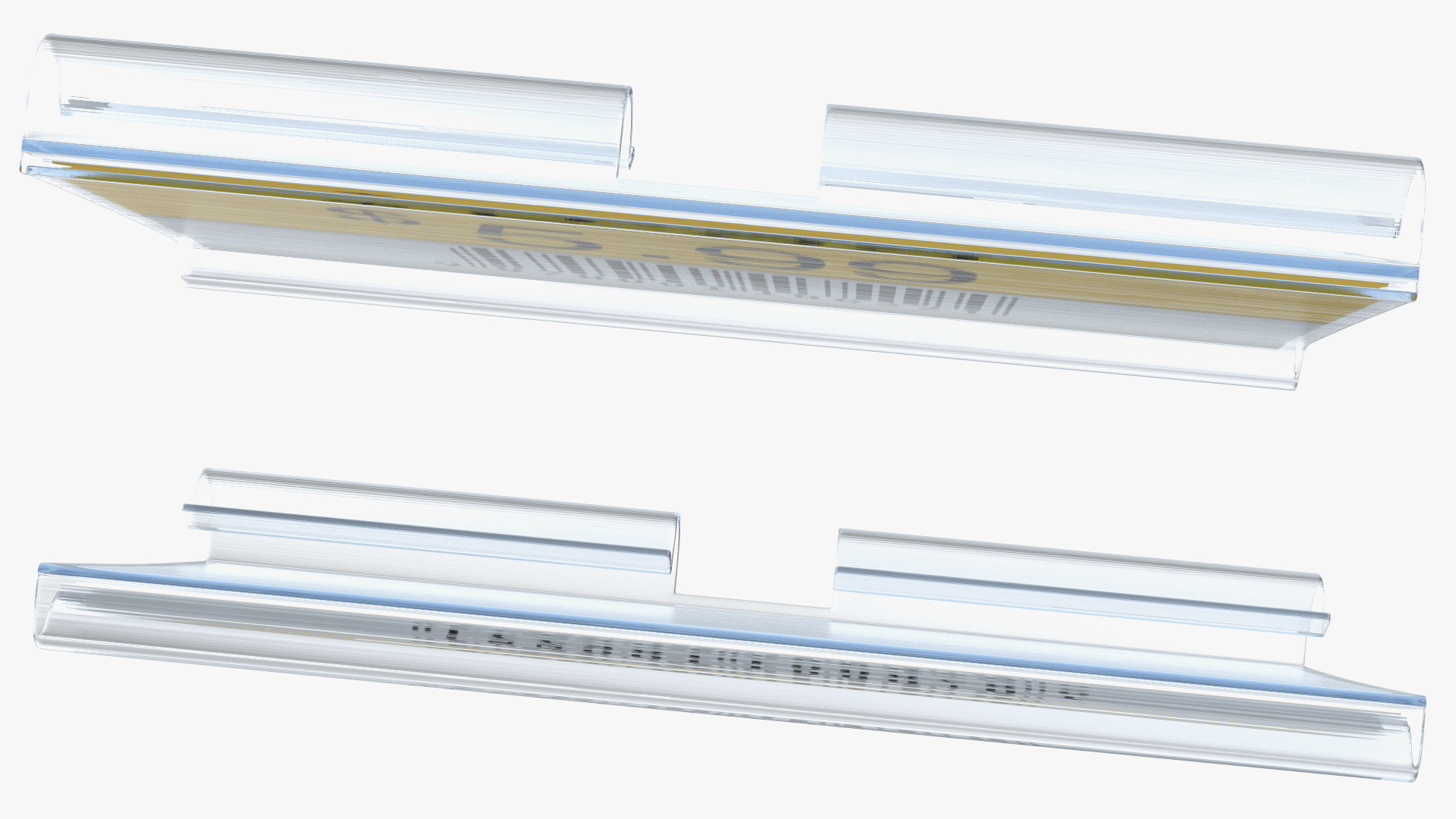 3D Plastic Label Holder with Barcode model