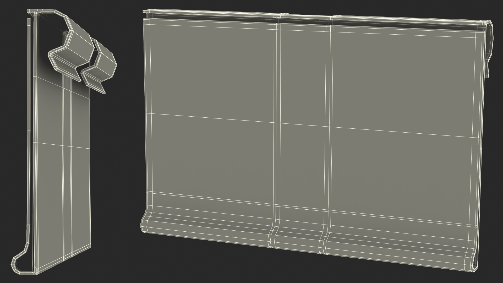 3D Plastic Label Holder with Barcode model