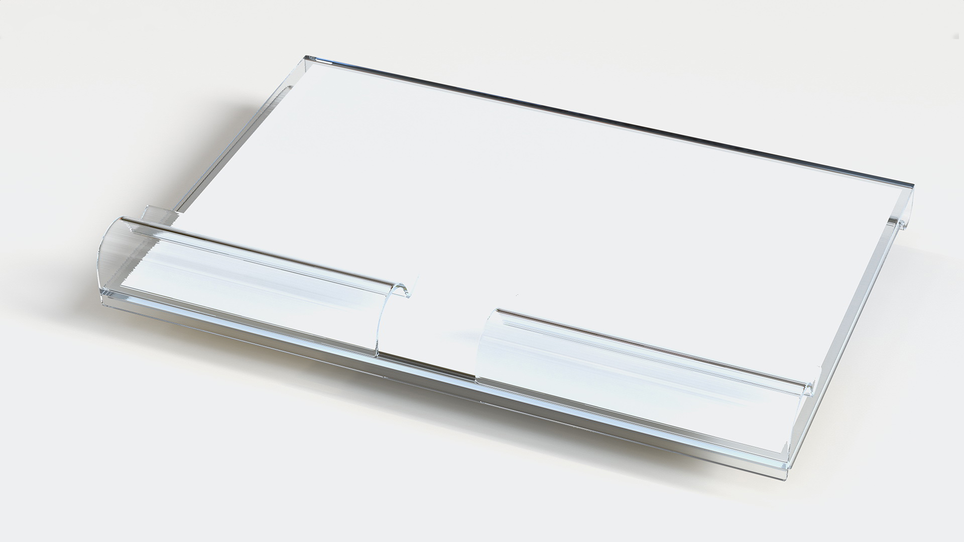 3D Plastic Label Holder with Barcode model