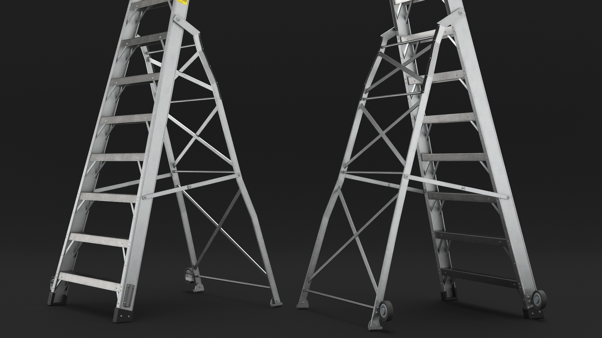 3D Engineering Aircraft Ladder 14 Ft model