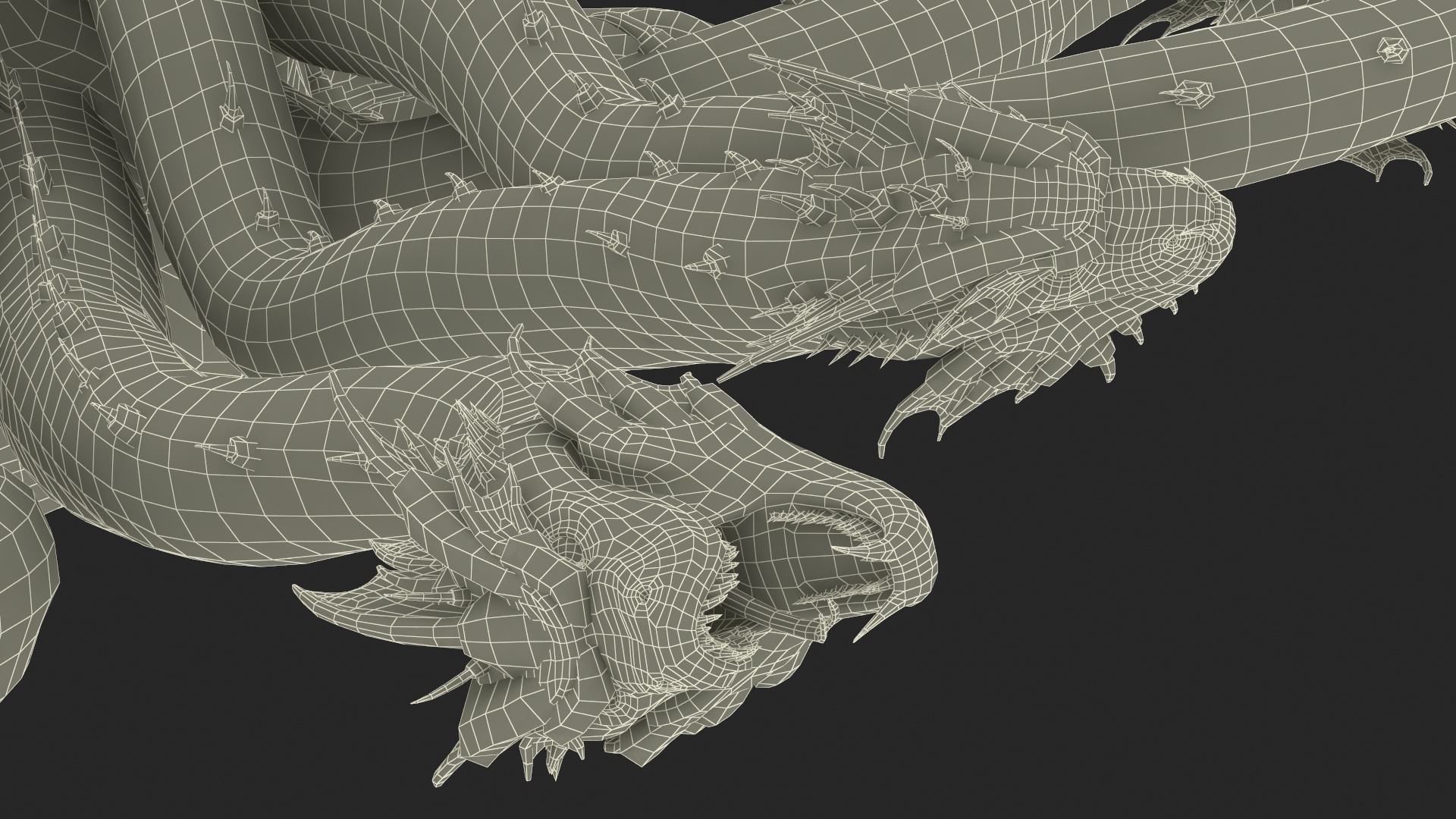 3D Hydra of Lerna Defeated Pose model