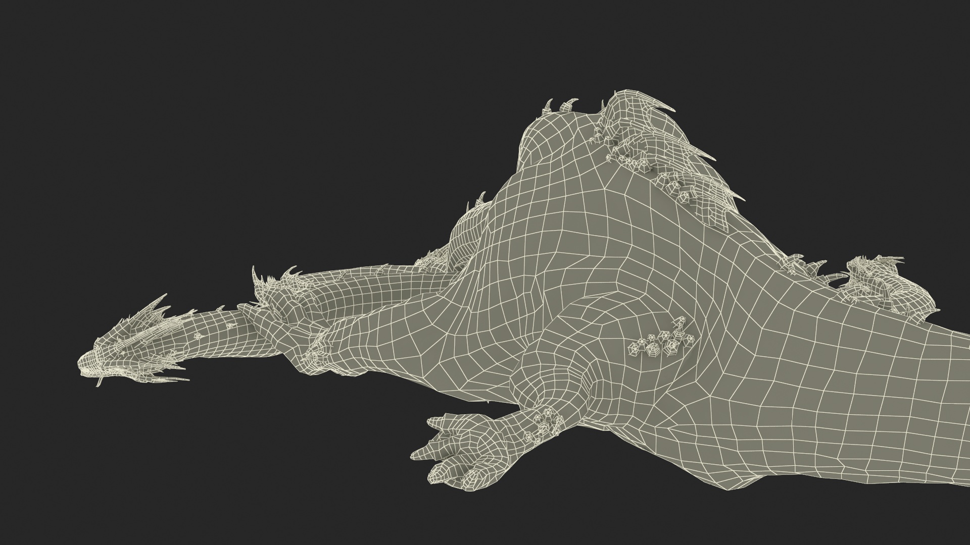3D Hydra of Lerna Defeated Pose model