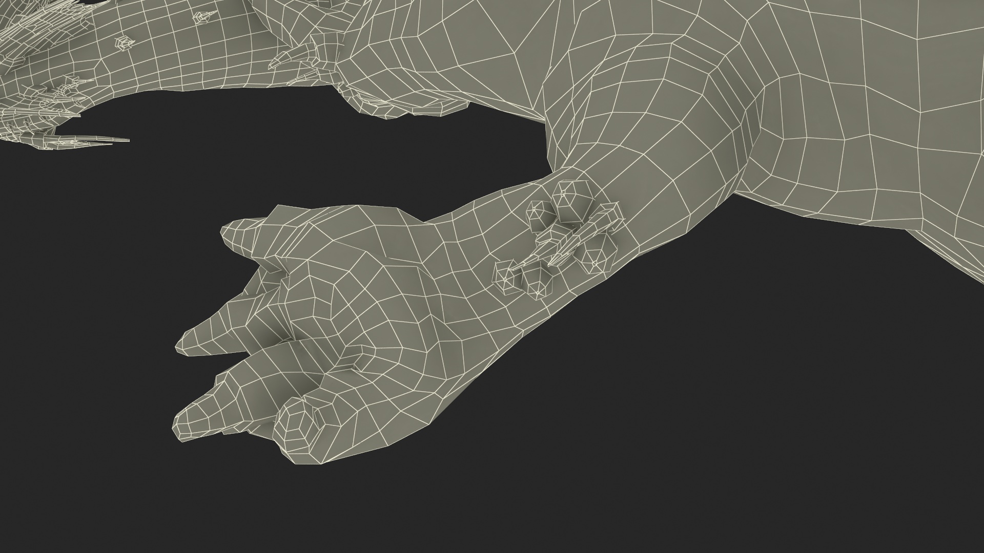 3D Hydra of Lerna Defeated Pose model
