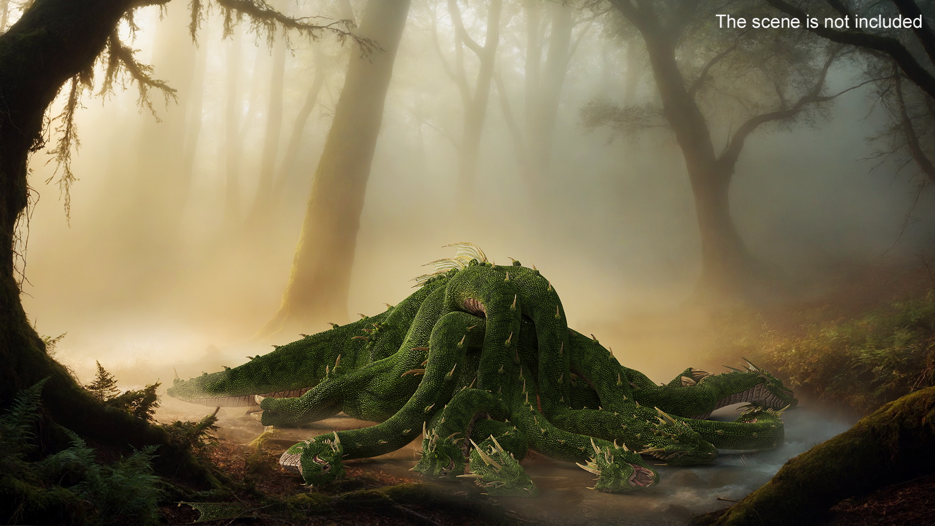 3D Hydra of Lerna Defeated Pose model