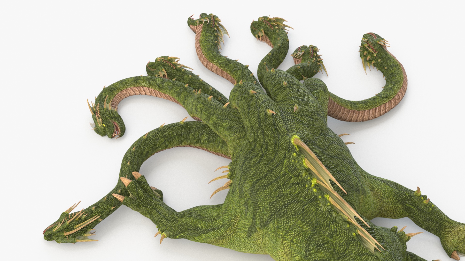 3D Hydra of Lerna Defeated Pose model