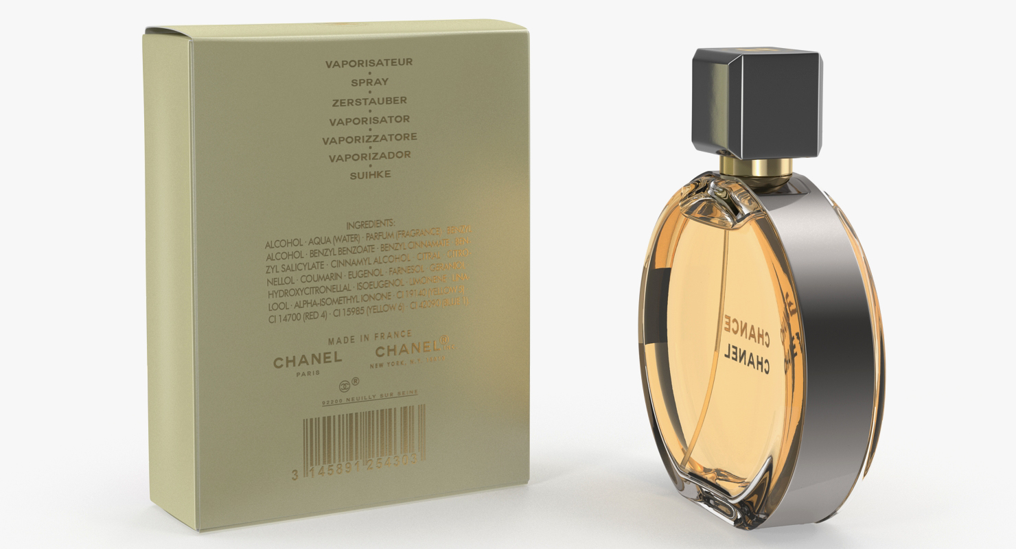 3D Parfum Chanel Chance Eau Parfum Vaporisateur with Box model