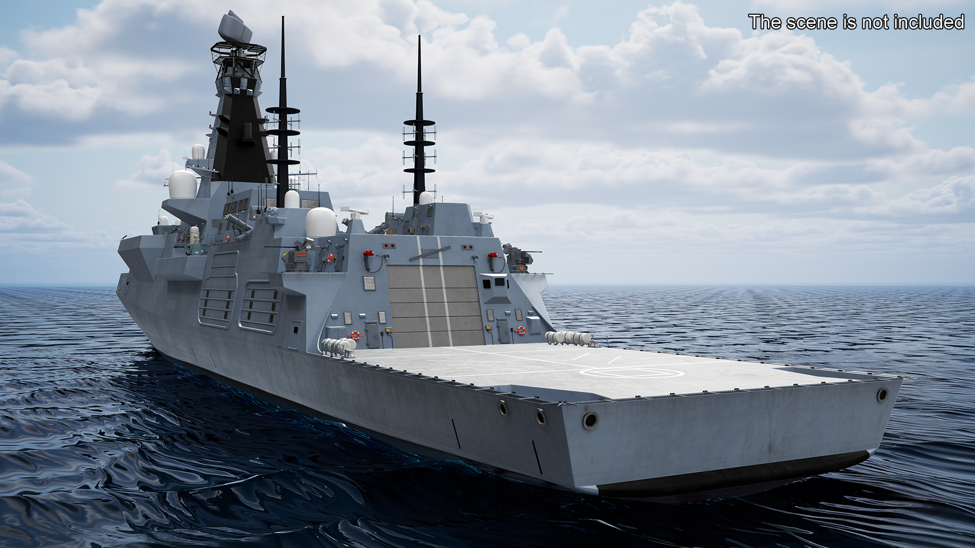Type 26 Global Combat Ship Rigged for Cinema 4D 3D