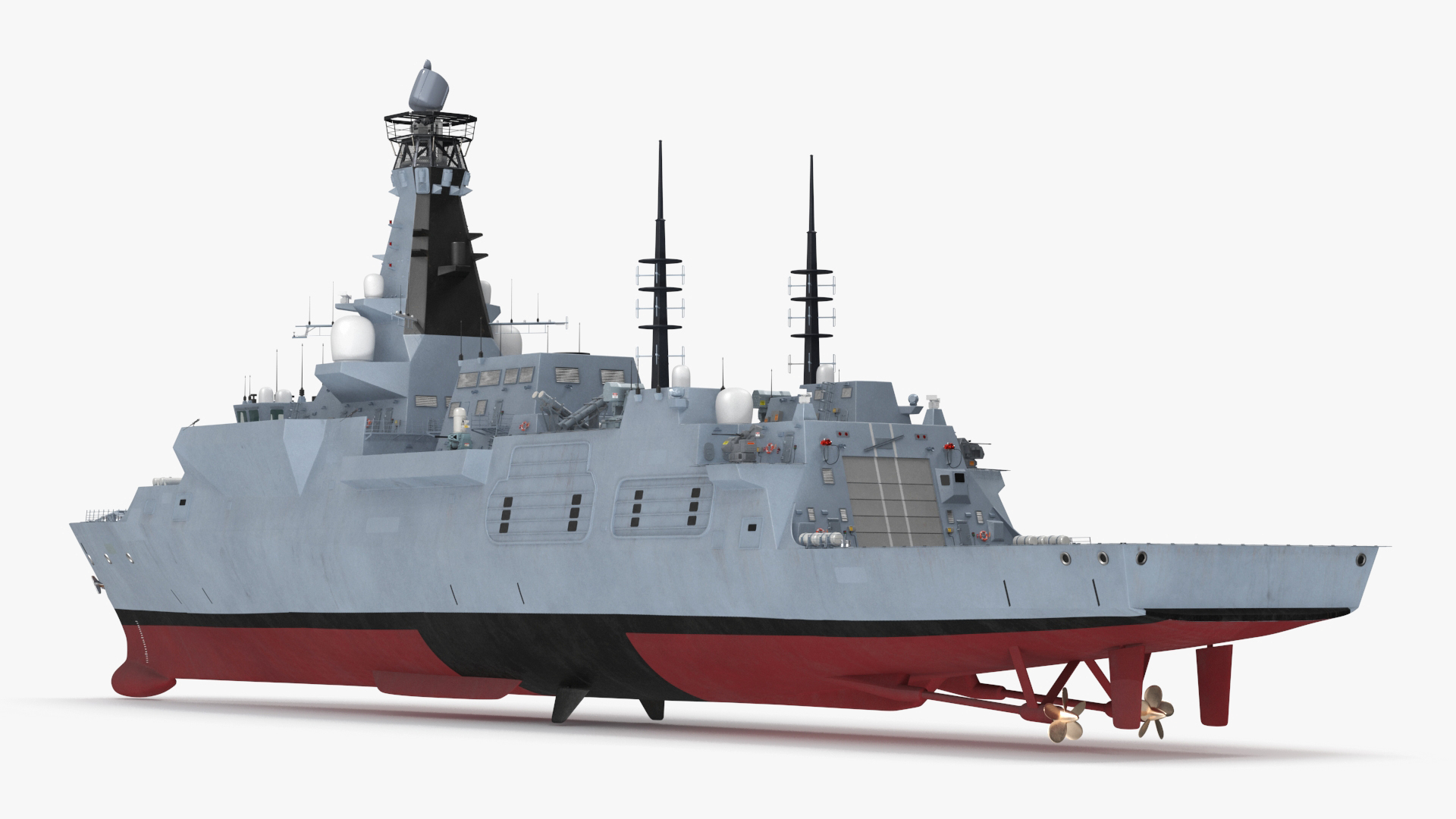Type 26 Global Combat Ship Rigged for Cinema 4D 3D
