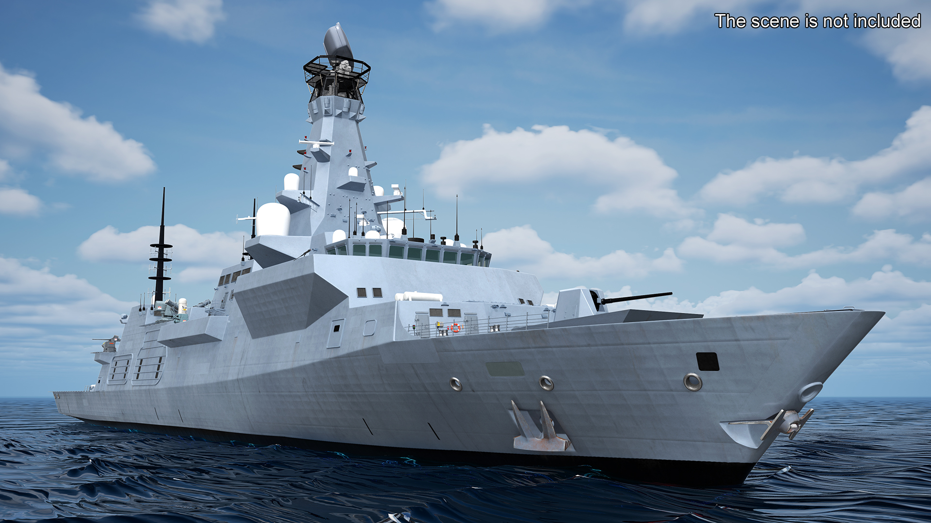 Type 26 Global Combat Ship Rigged for Cinema 4D 3D