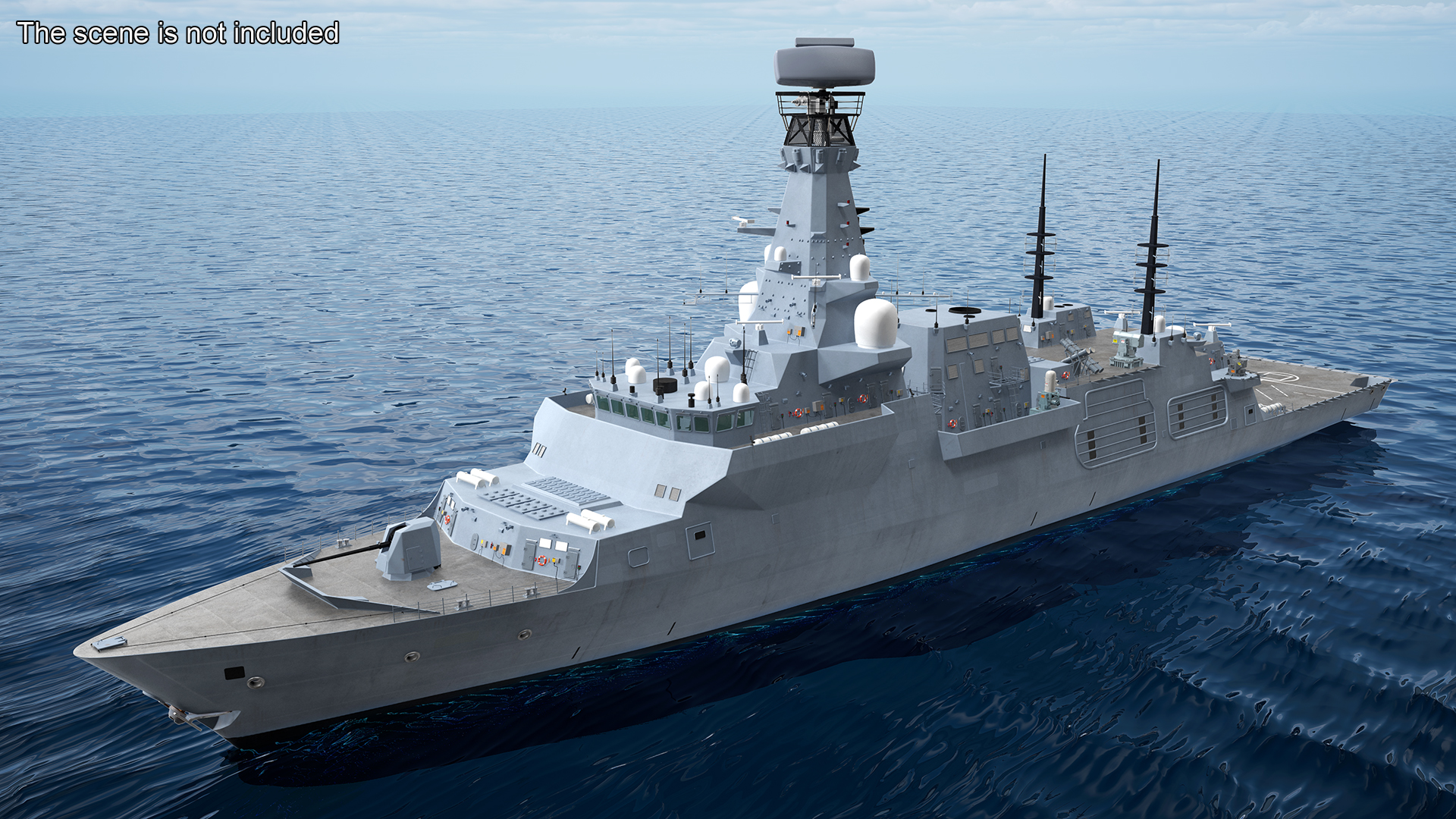 Type 26 Global Combat Ship Rigged for Cinema 4D 3D