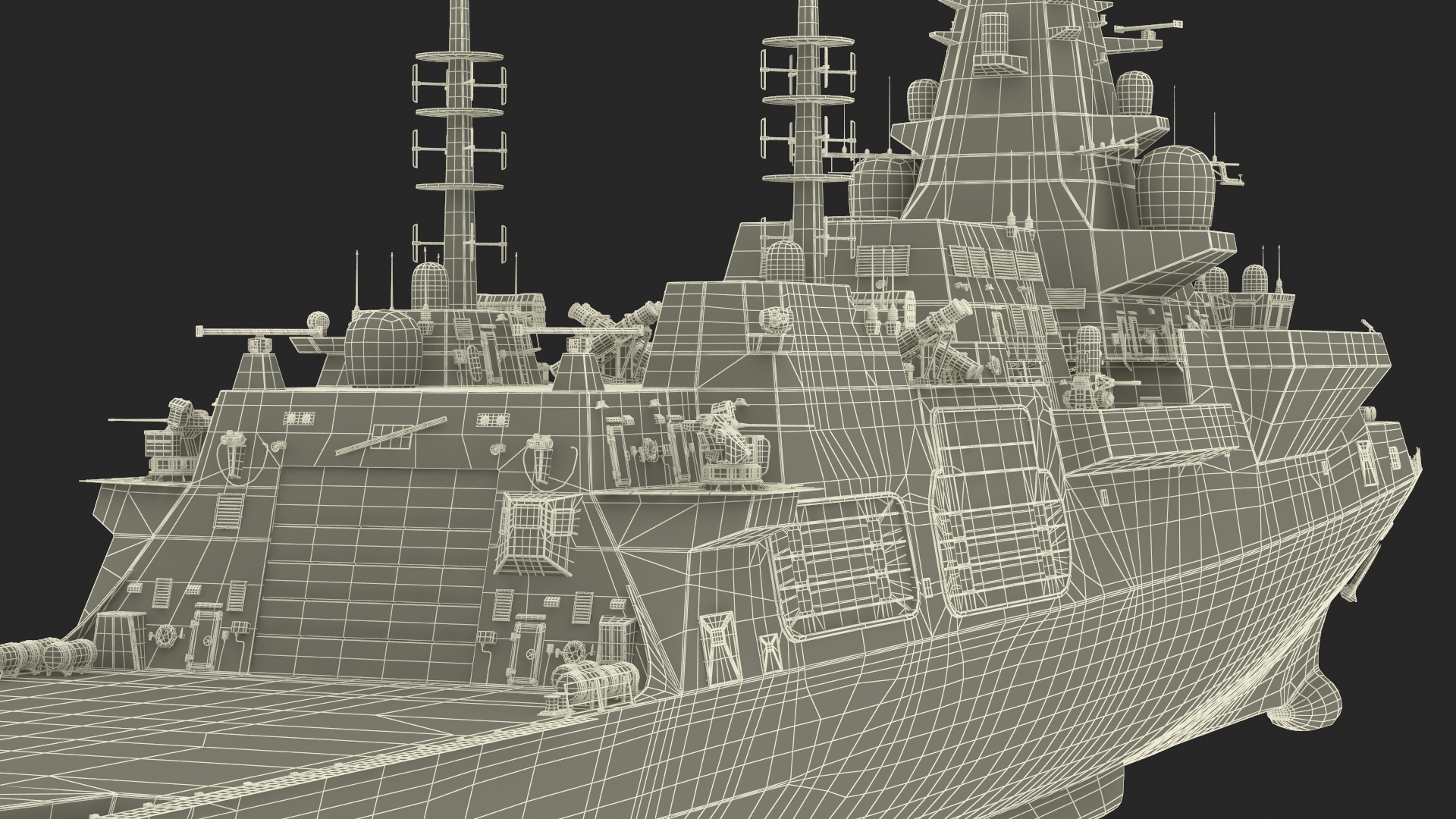 Type 26 Global Combat Ship Rigged for Cinema 4D 3D