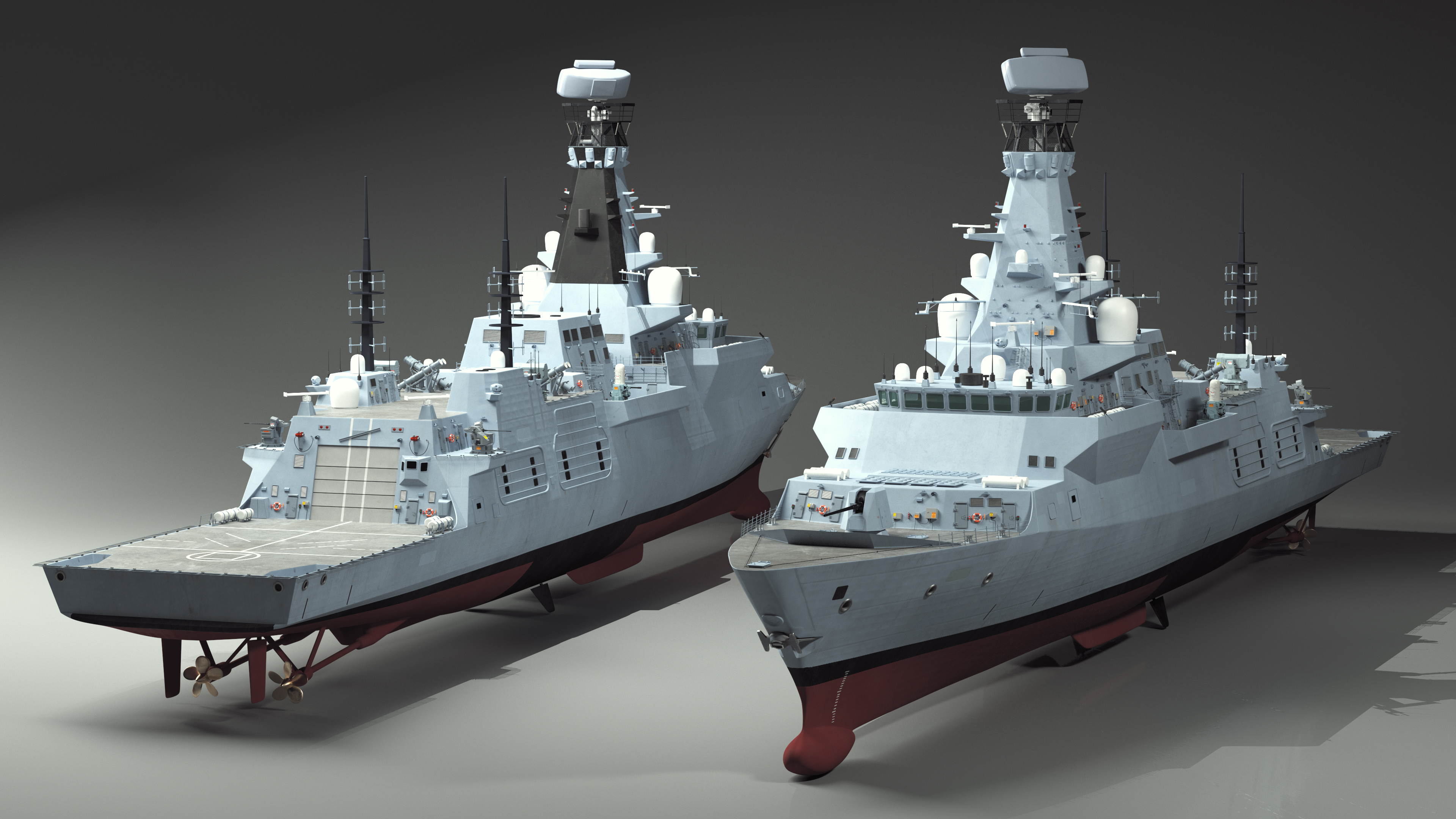 Type 26 Global Combat Ship Rigged for Cinema 4D 3D