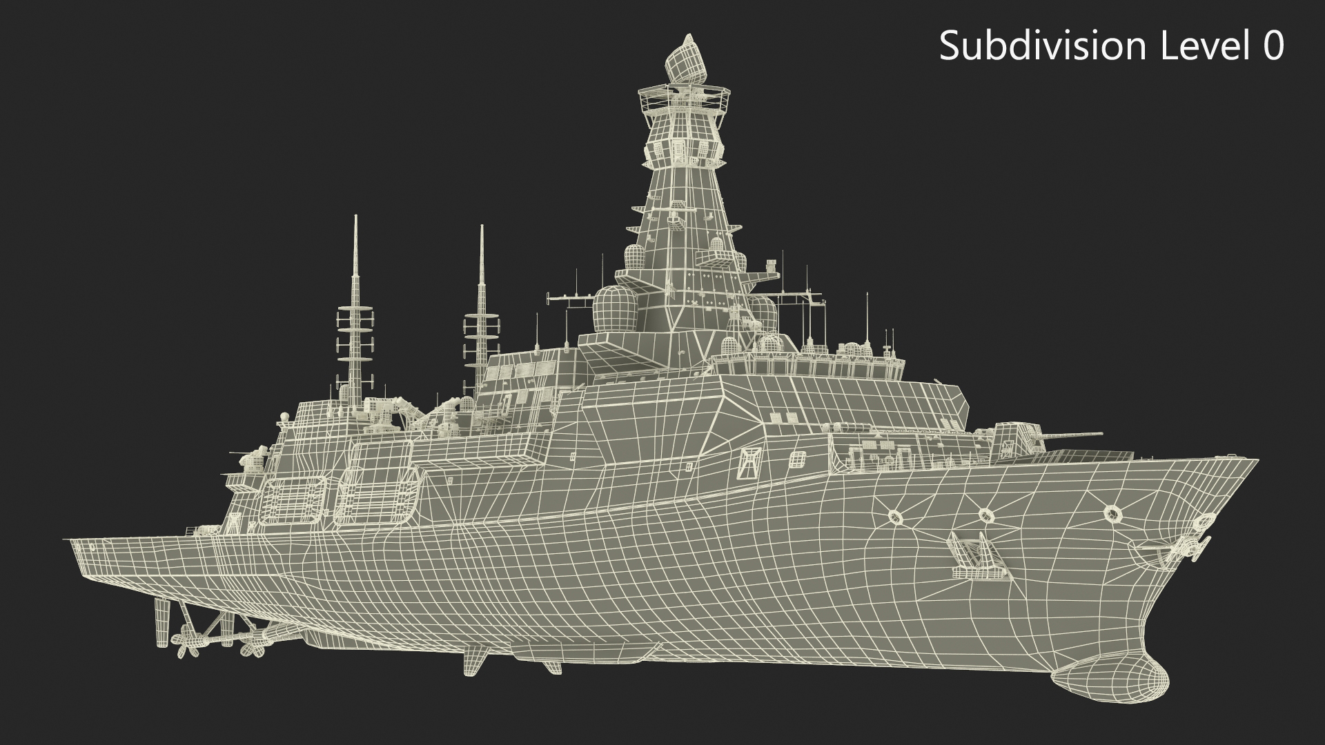 Type 26 Global Combat Ship Rigged for Cinema 4D 3D