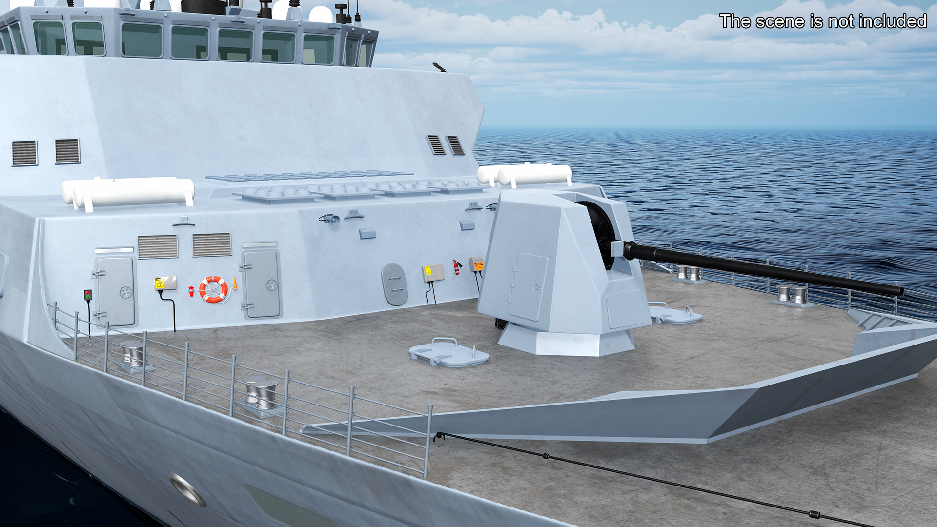 Type 26 Global Combat Ship Rigged for Cinema 4D 3D