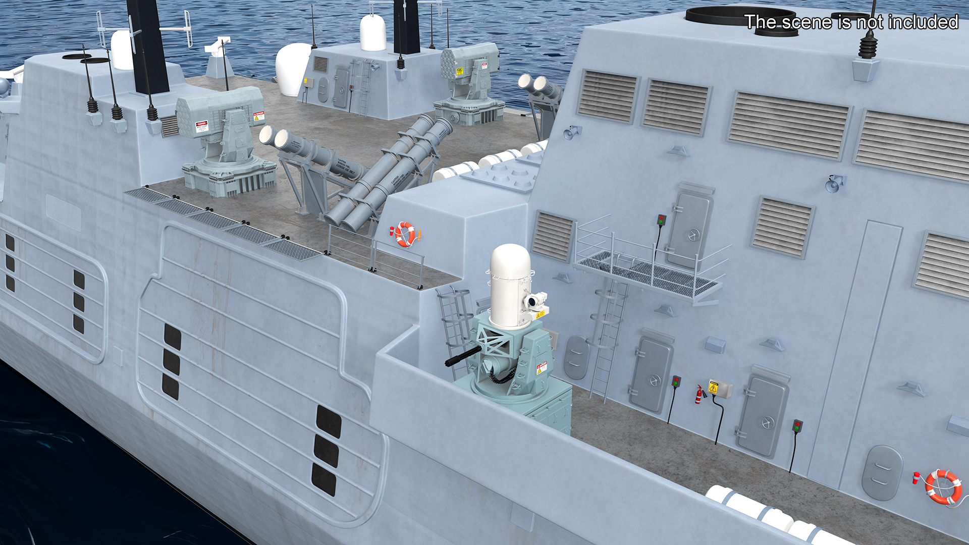Type 26 Global Combat Ship Rigged for Cinema 4D 3D