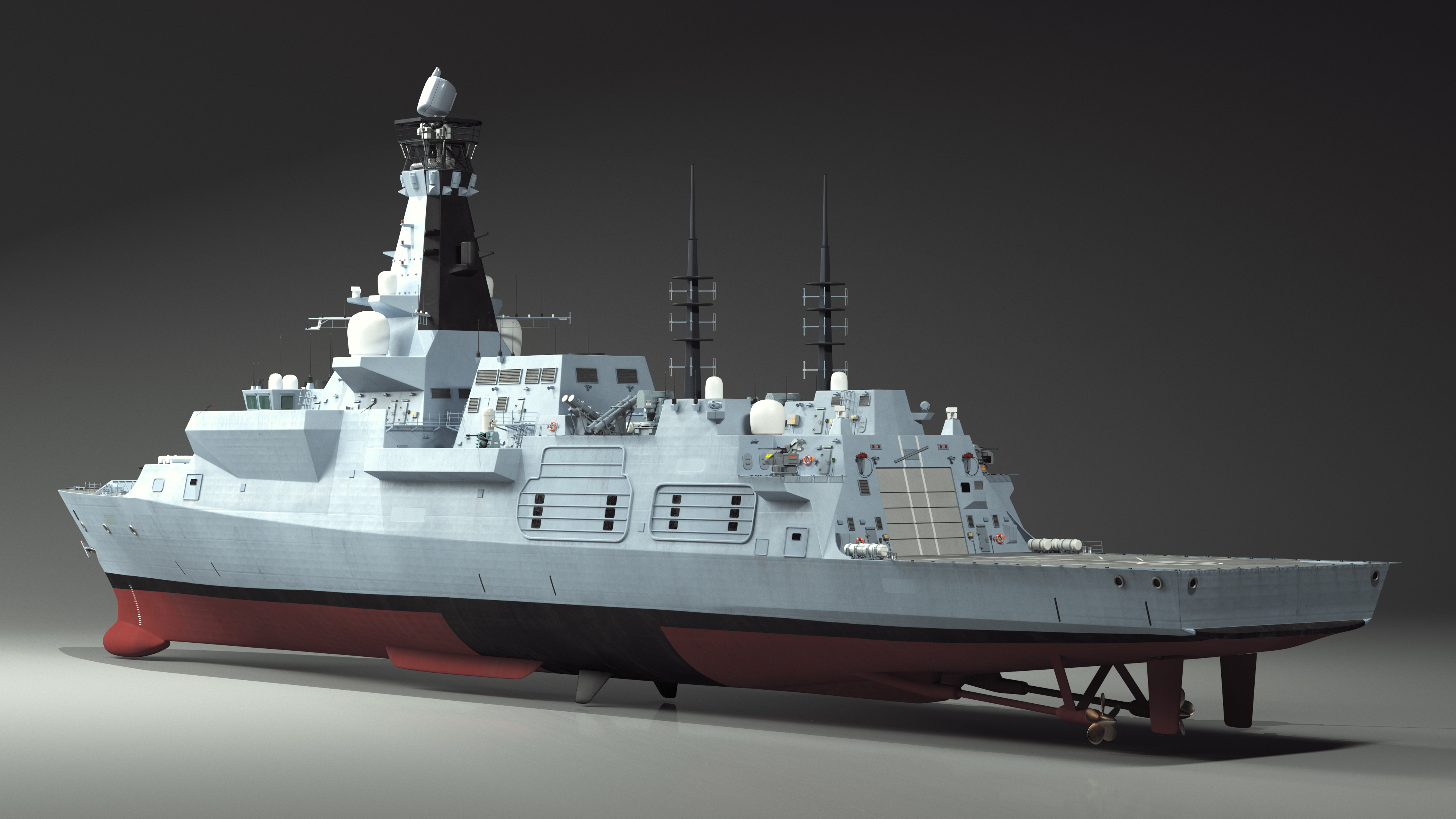 Type 26 Global Combat Ship Rigged for Cinema 4D 3D