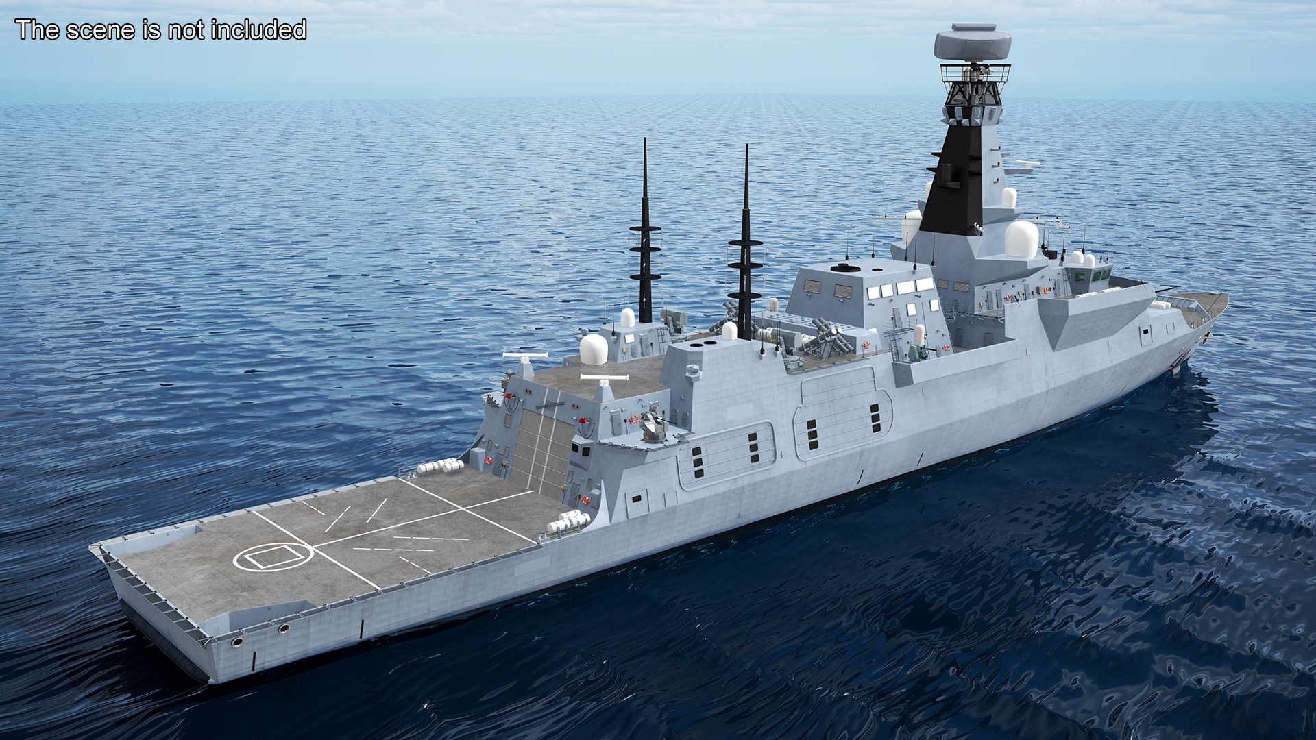 Type 26 Global Combat Ship Rigged for Cinema 4D 3D