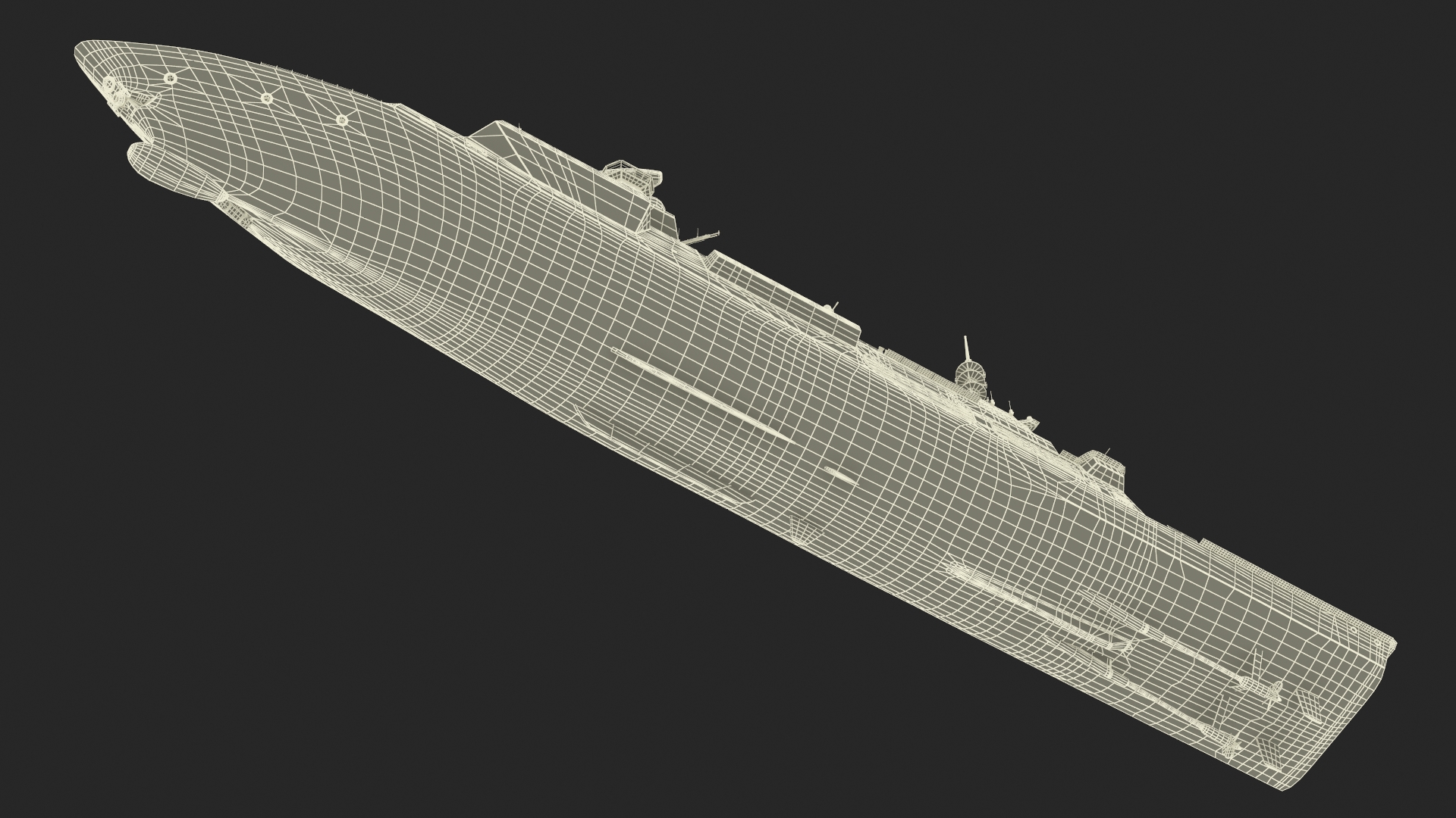 Type 26 Global Combat Ship Rigged for Cinema 4D 3D
