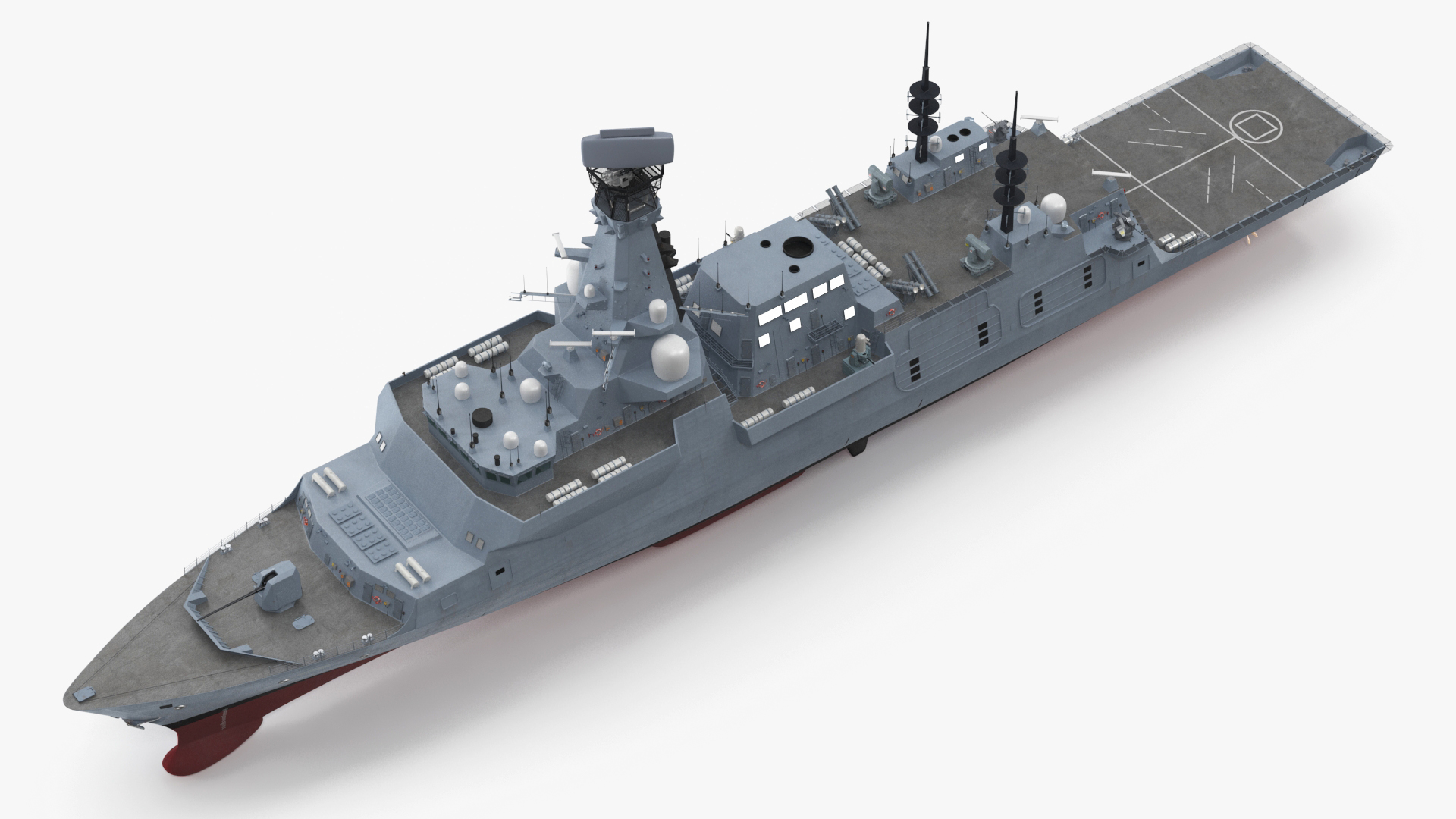 Type 26 Global Combat Ship Rigged for Cinema 4D 3D