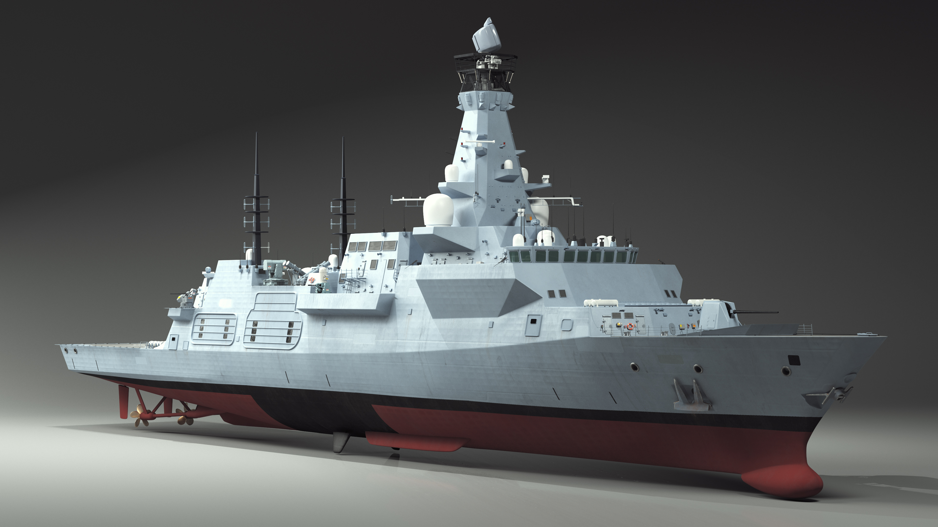 Type 26 Global Combat Ship Rigged for Cinema 4D 3D
