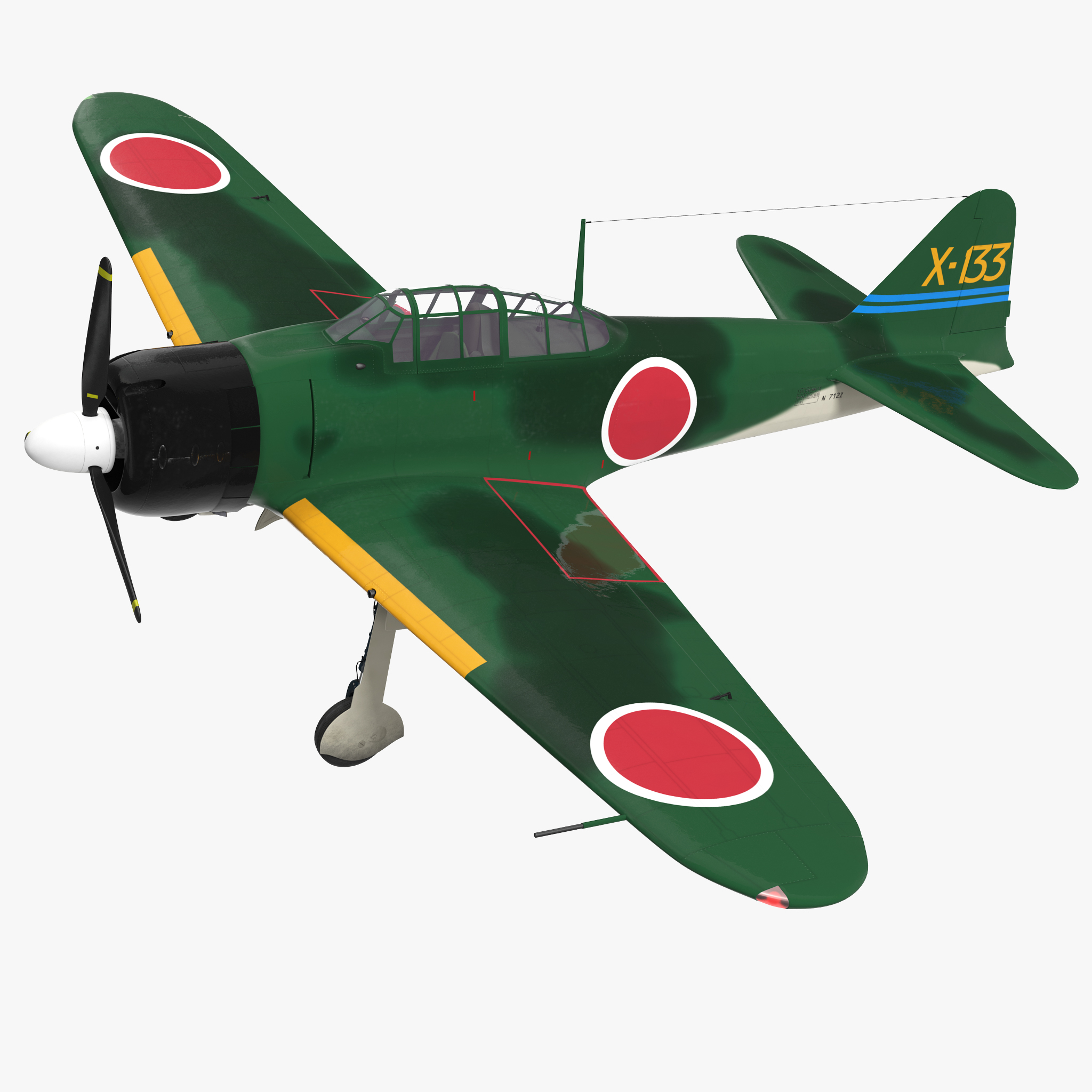 Fighter Aircraft A6M Zero Japanese Navy WWII, view 9