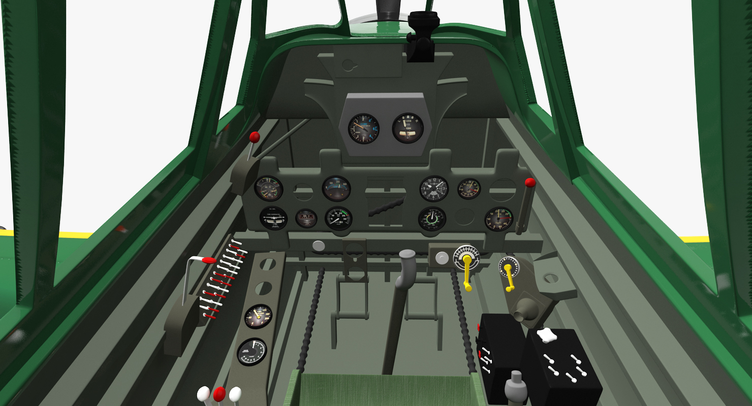 Fighter Aircraft A6M Zero Japanese Navy WWII 3D model
