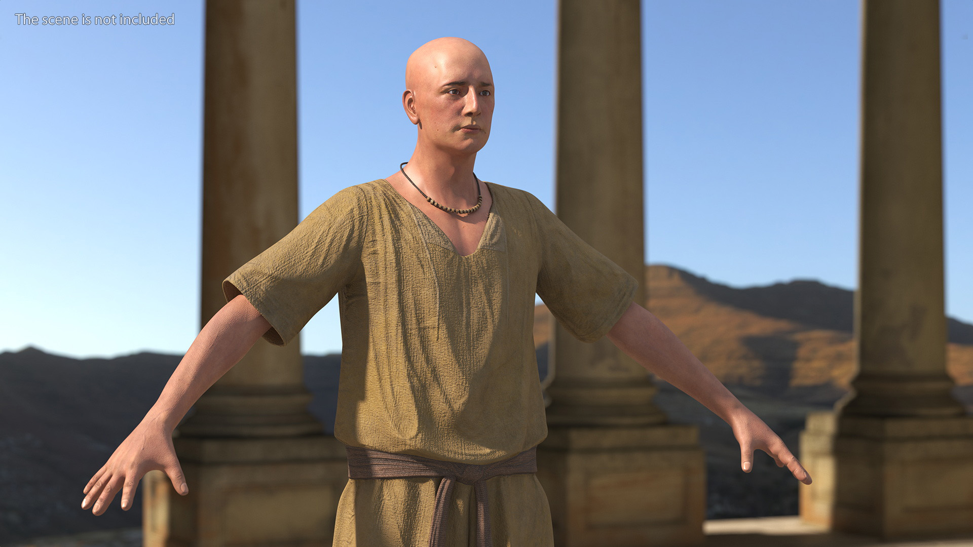3D Ancient Priest Clothing model