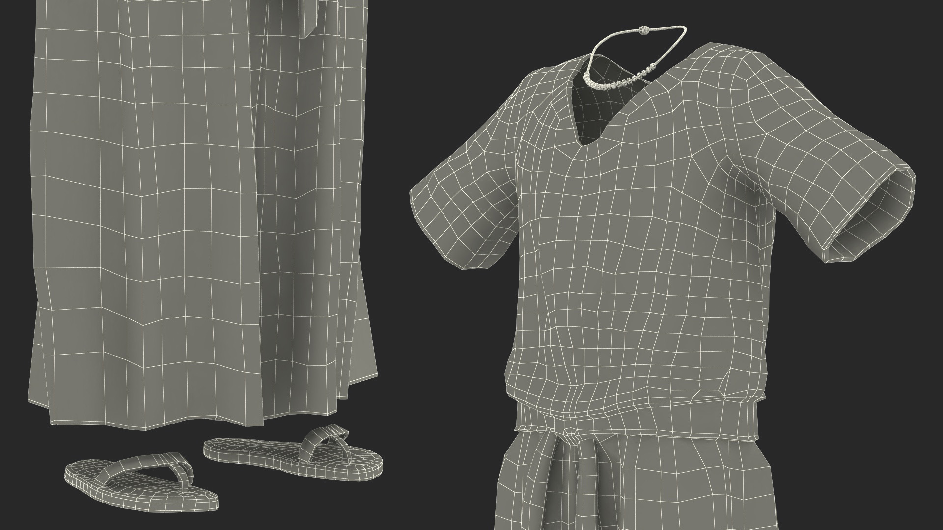 3D Ancient Priest Clothing model