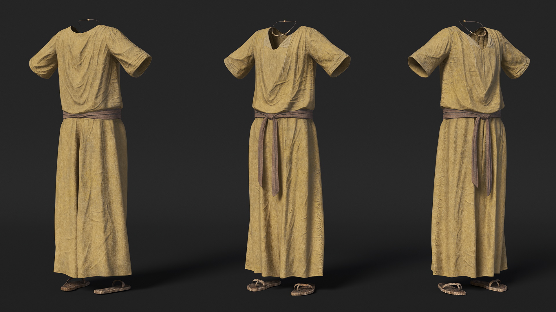 3D Ancient Priest Clothing model