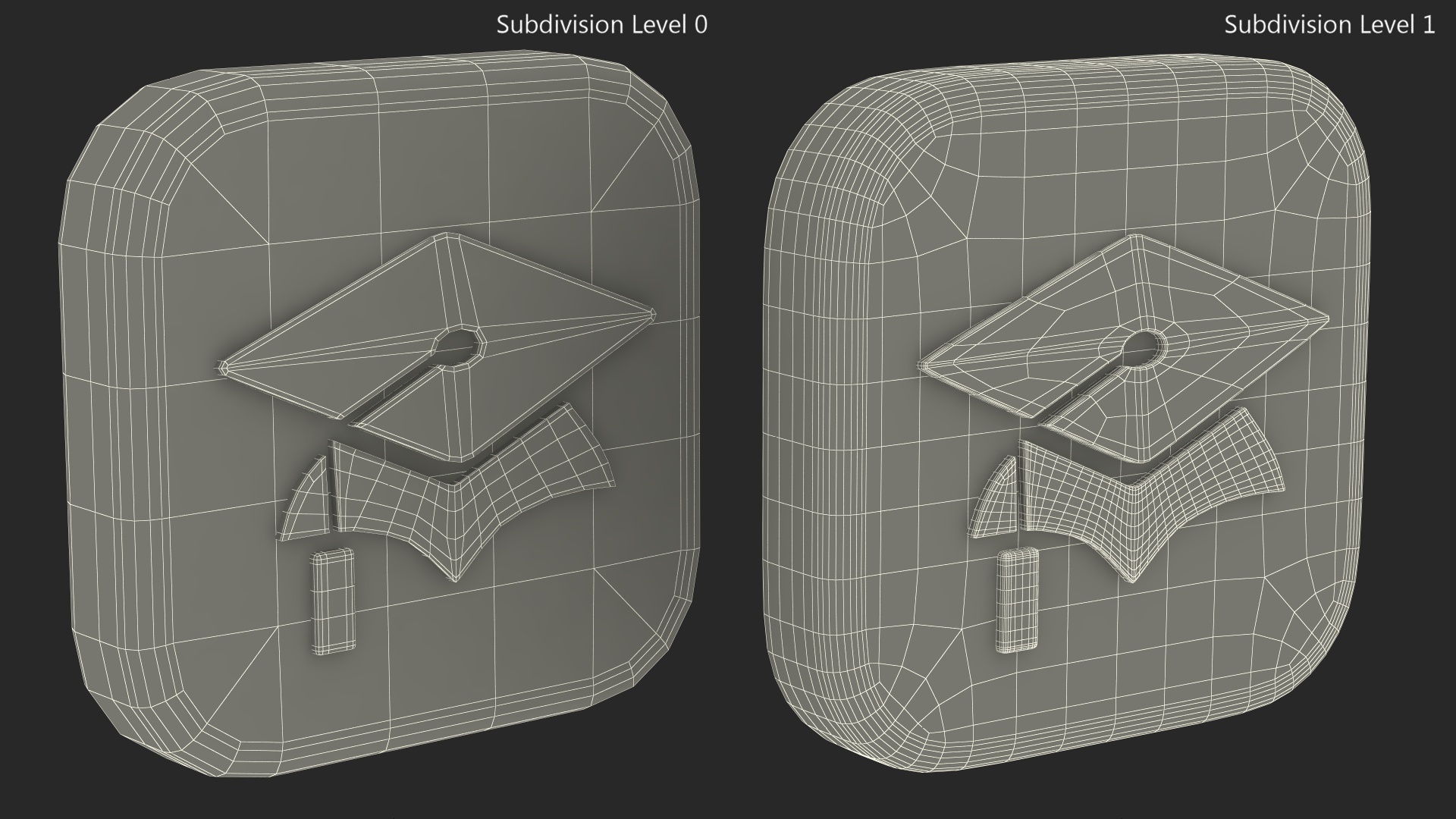iPhone iOS iTunes U Icon 3D model