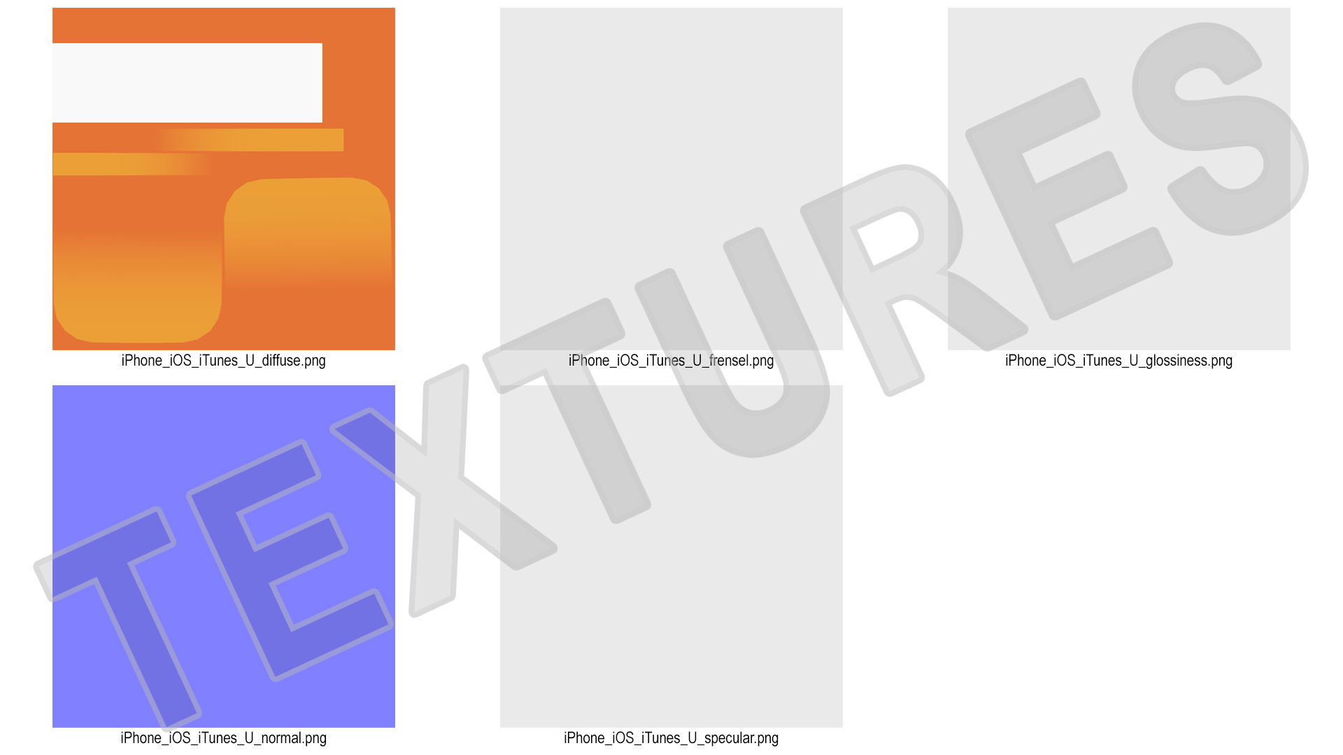 iPhone iOS iTunes U Icon 3D model