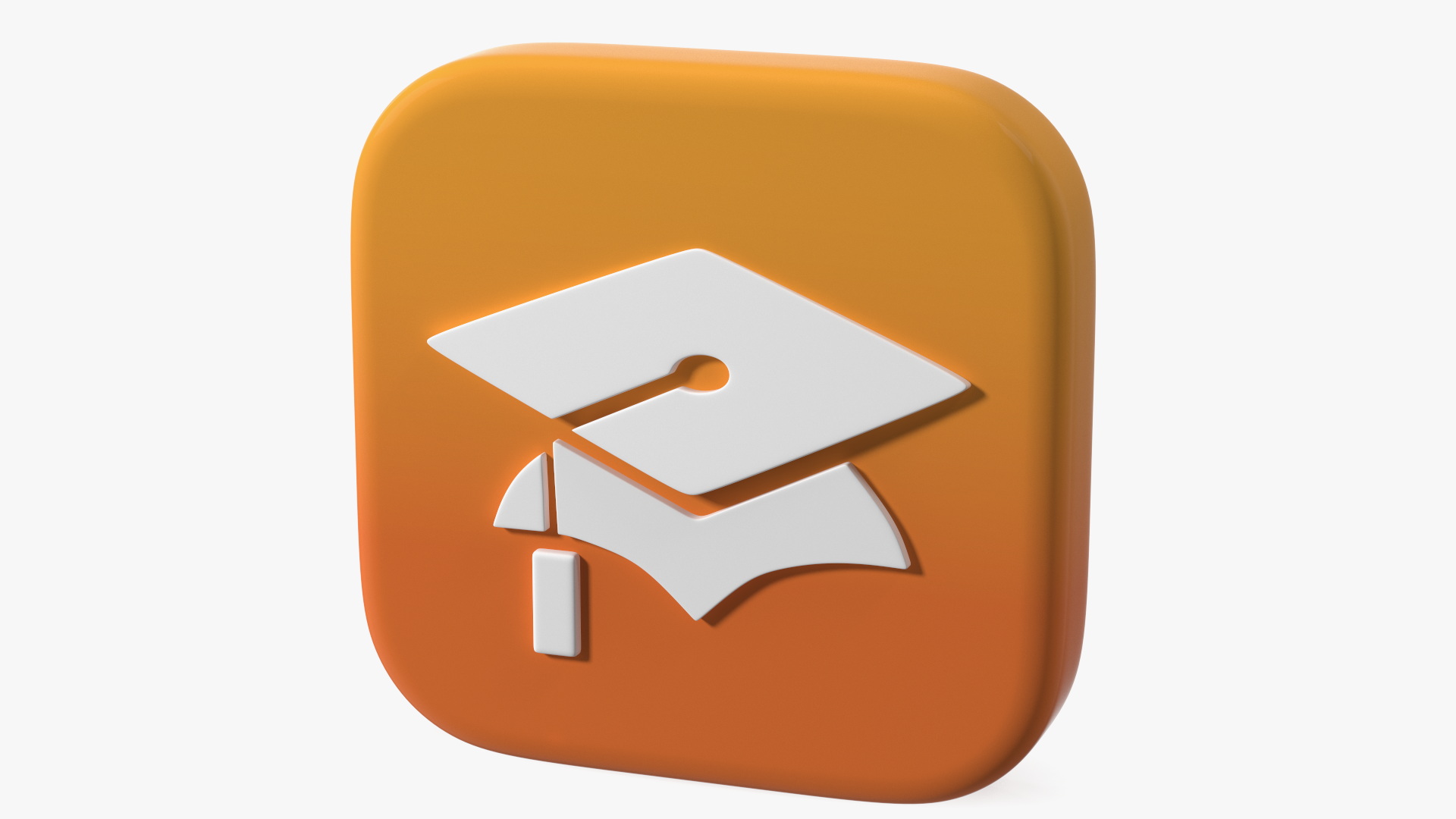 iPhone iOS iTunes U Icon 3D model