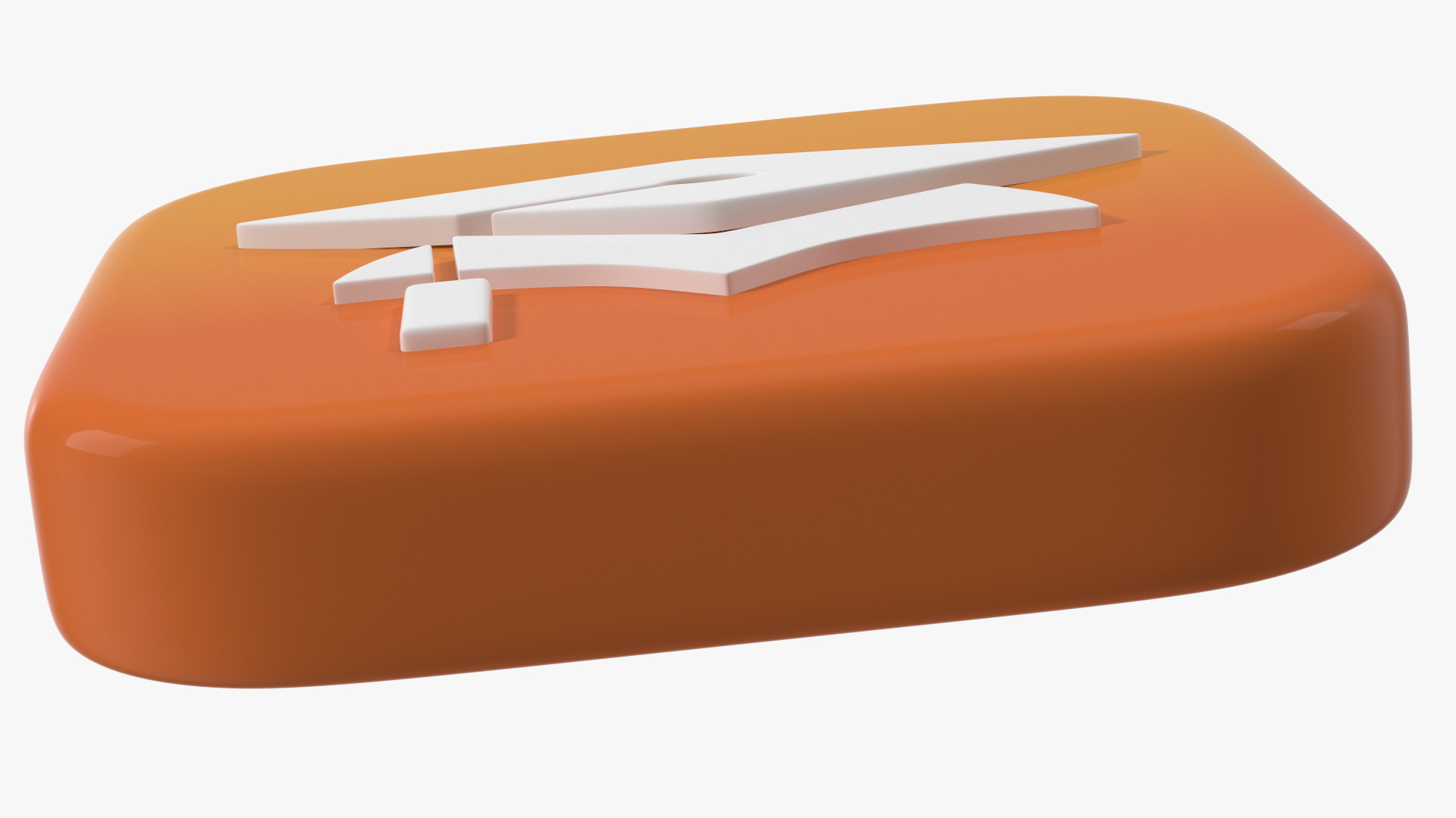 iPhone iOS iTunes U Icon 3D model