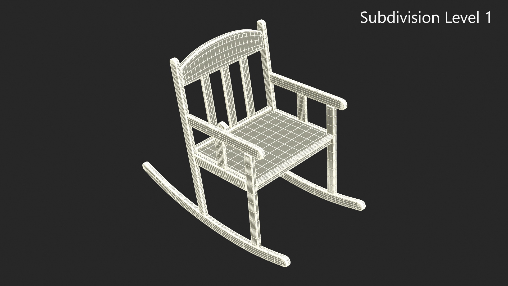 3D model Rocking Chair for Children Room IKEA SUNDVIK White