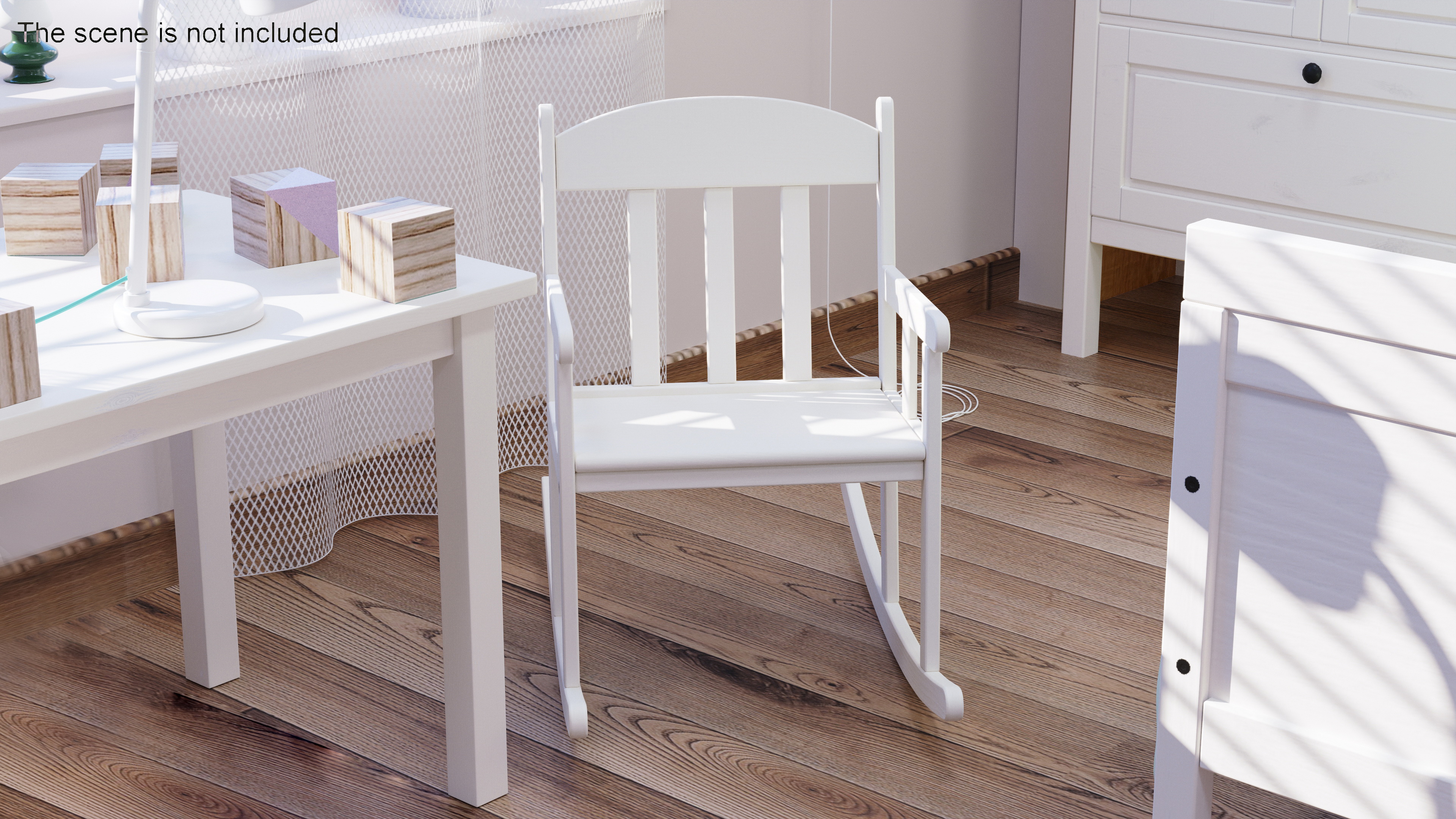 3D model Rocking Chair for Children Room IKEA SUNDVIK White