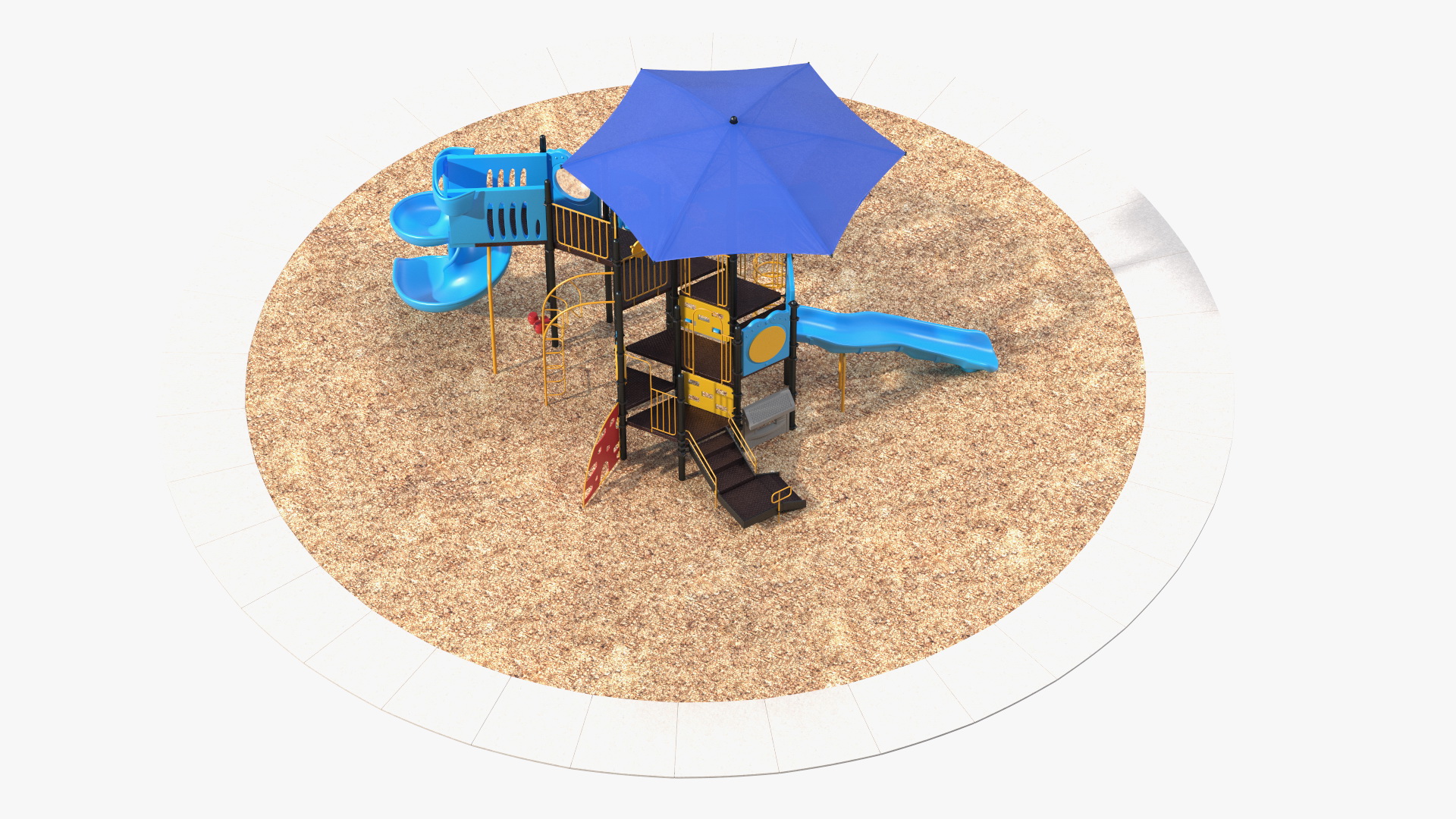 3D Outdoor Kids Playground Playset