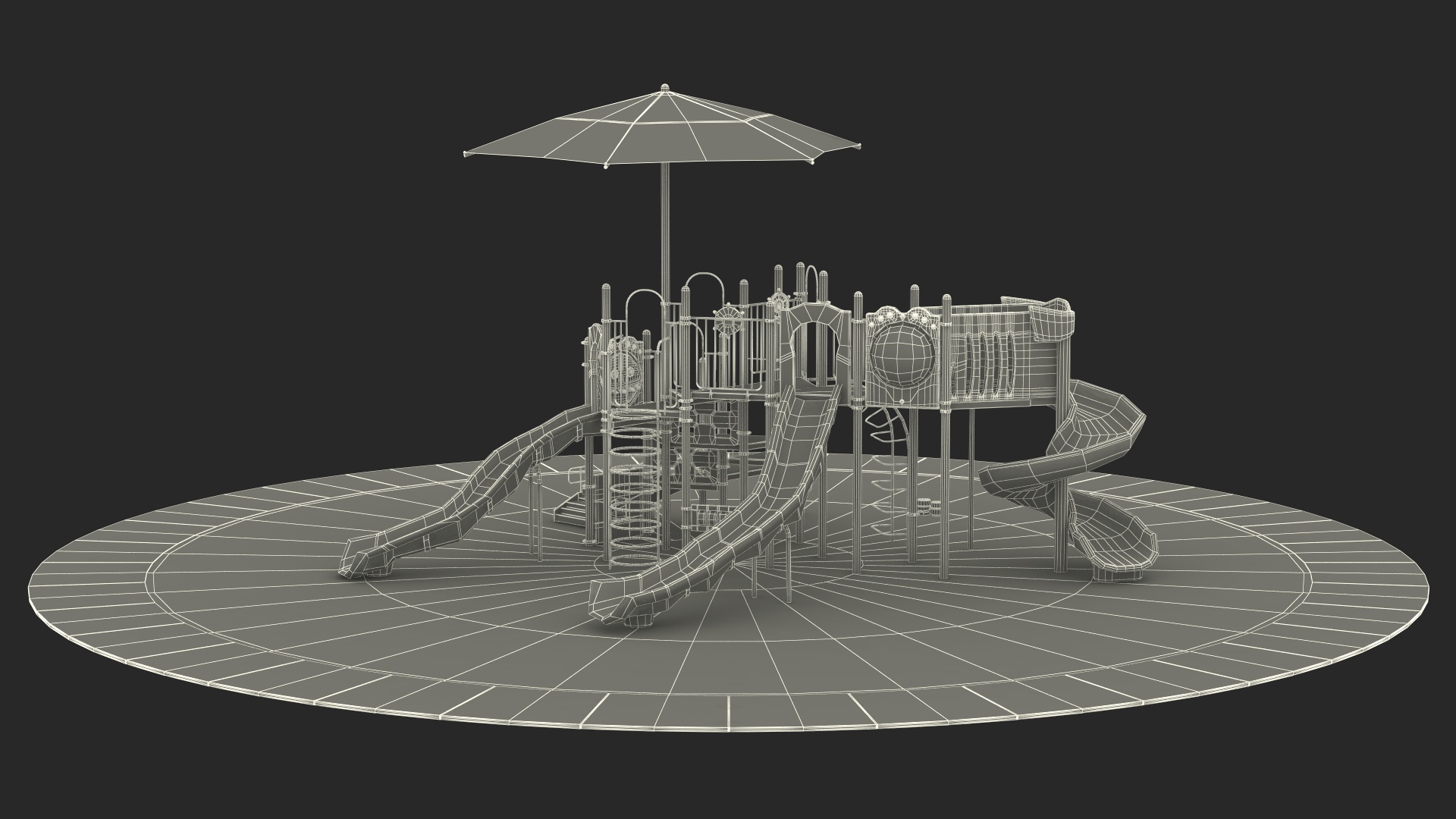 3D Outdoor Kids Playground Playset