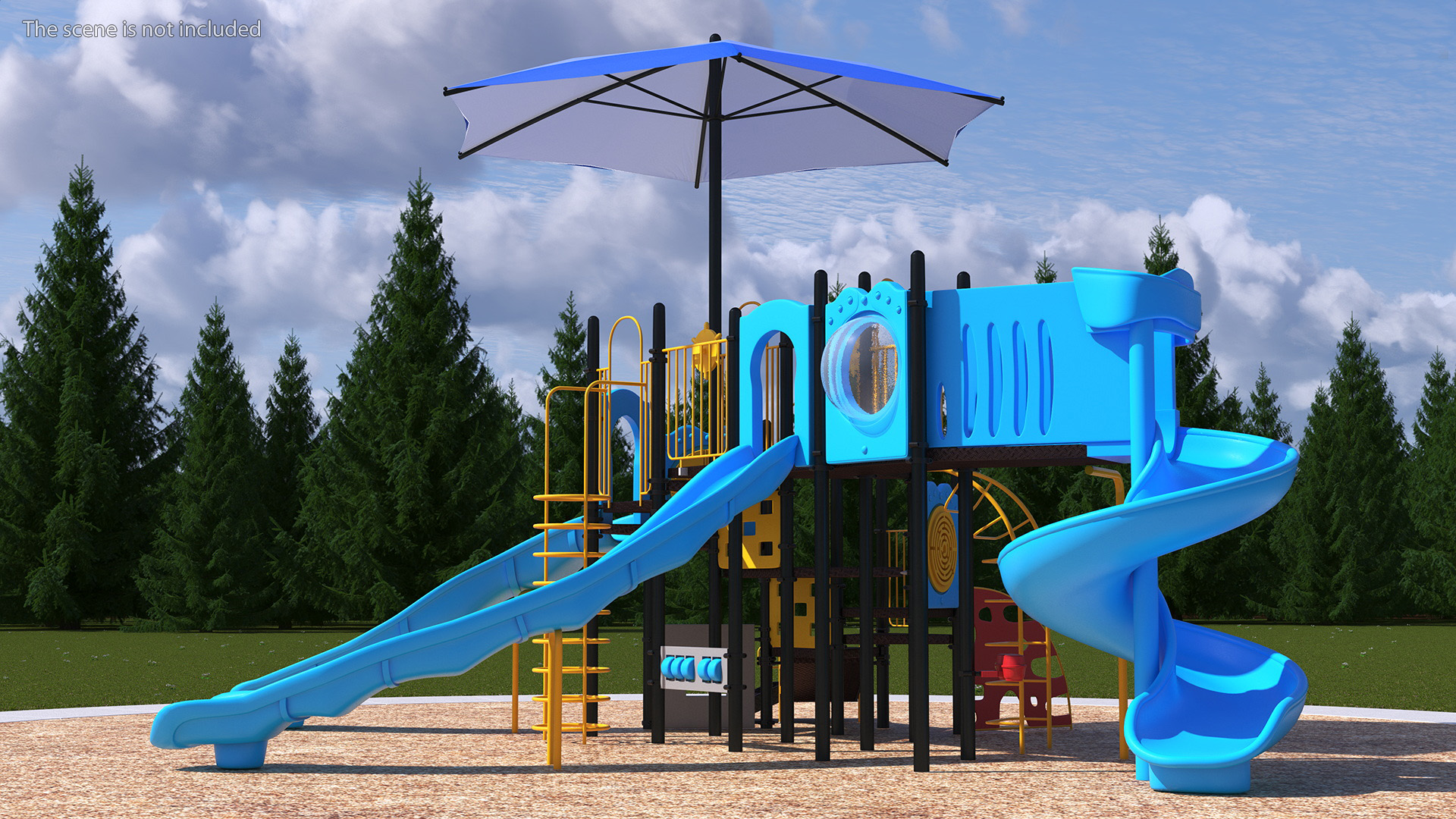 3D Outdoor Kids Playground Playset