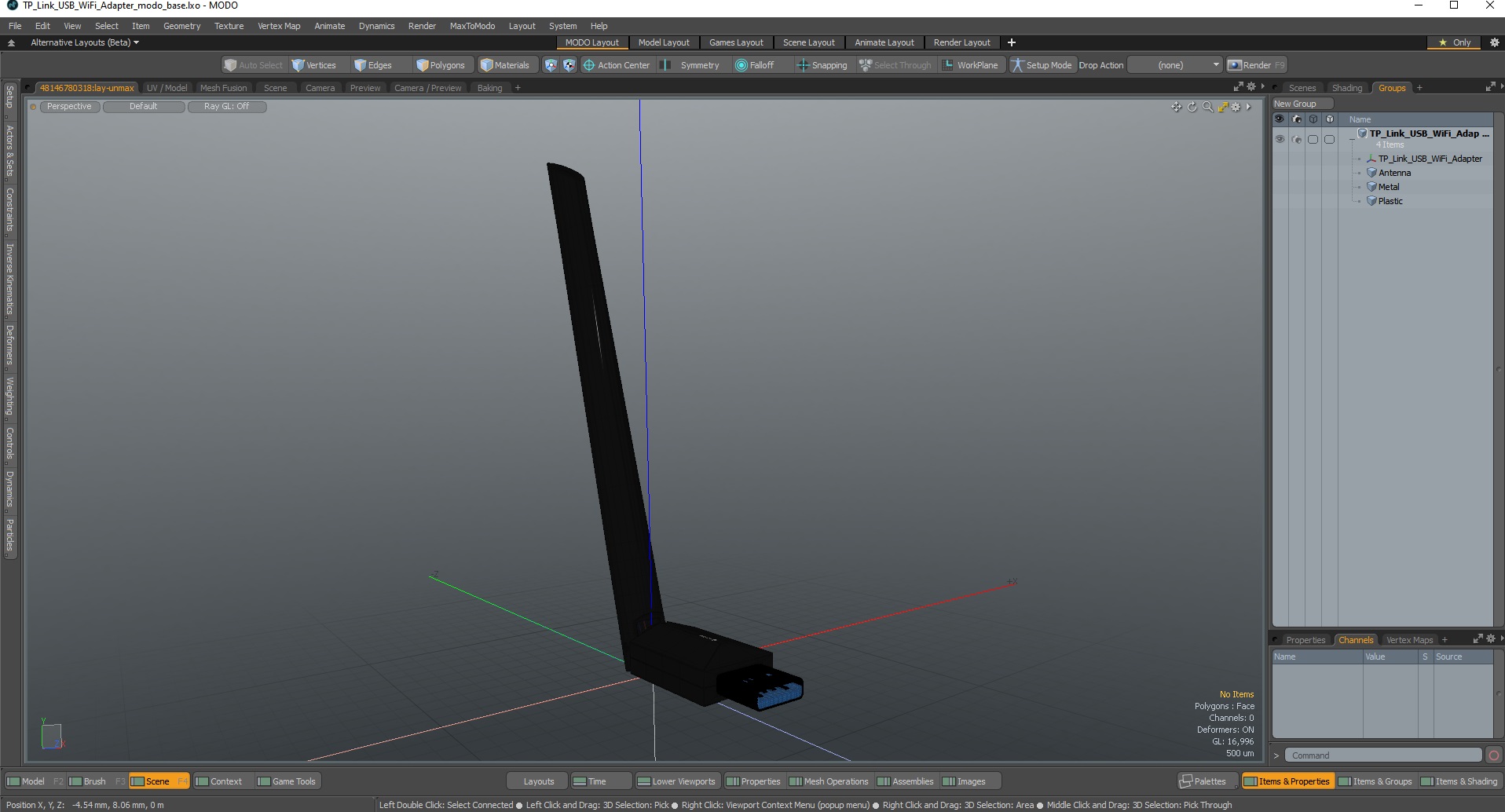 TP Link USB WiFi Adapter 3D model