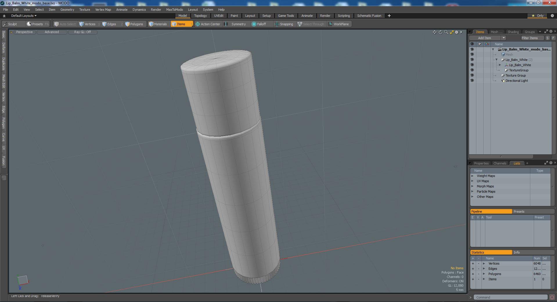 Lip Balm White 3D model