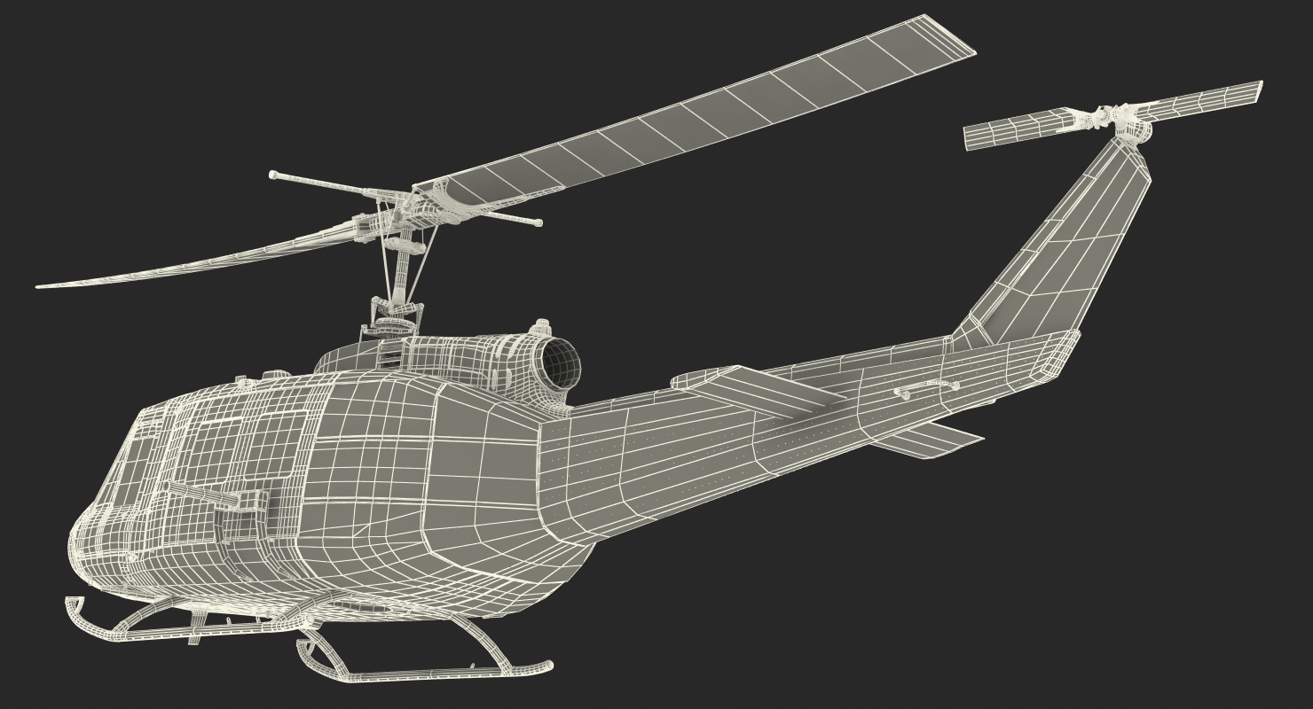 Air Medical Helicopter Bell Model 212 3D