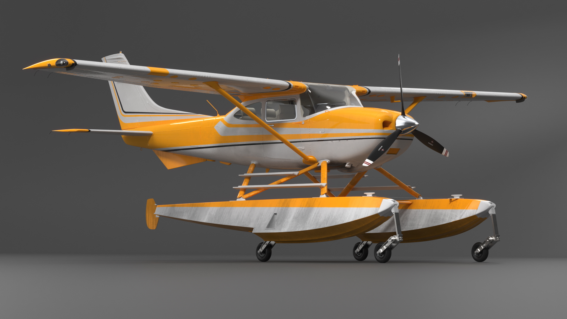 3D model Seaplane with Floats