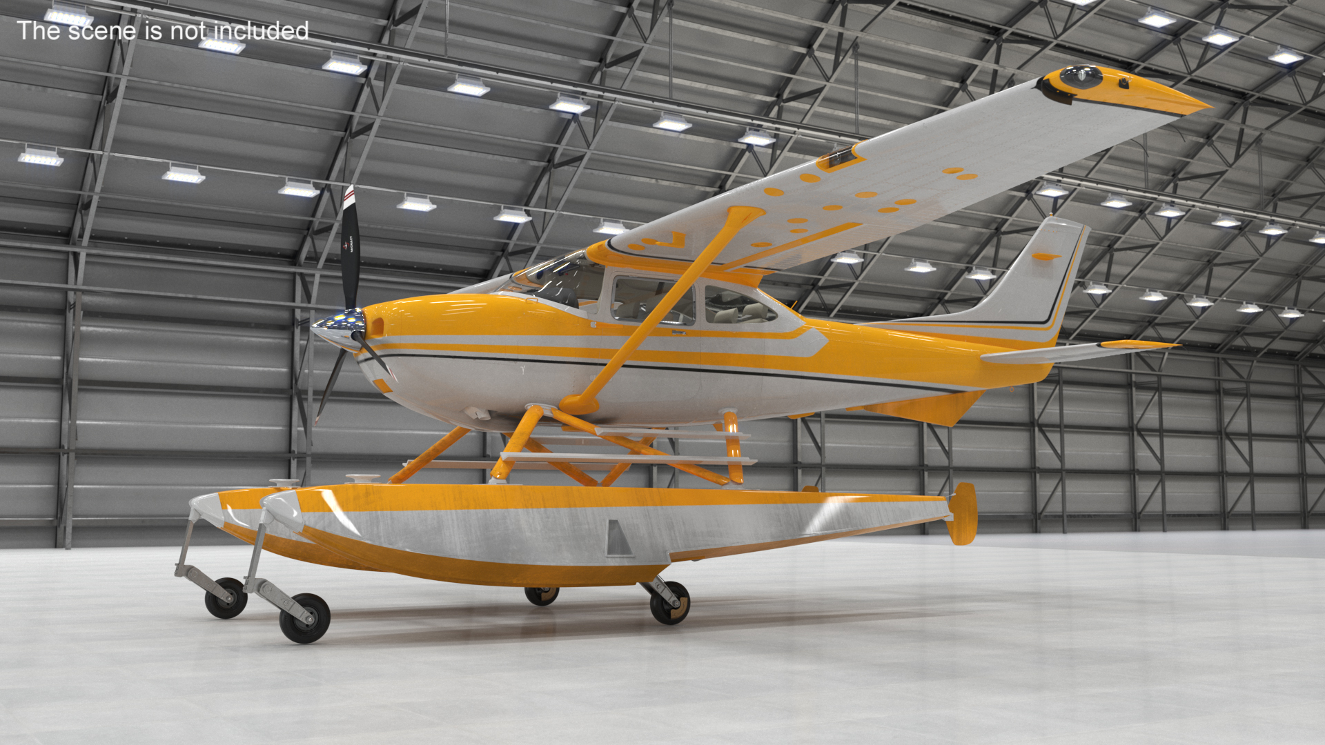 3D model Seaplane with Floats