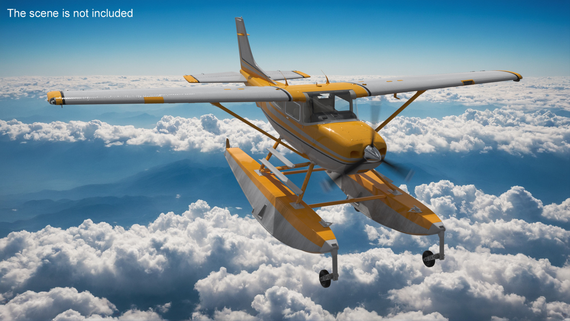3D model Seaplane with Floats