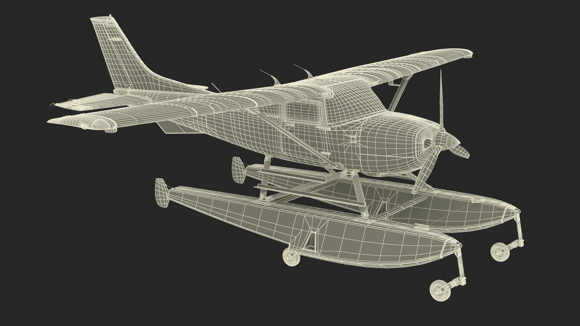 3D model Seaplane with Floats
