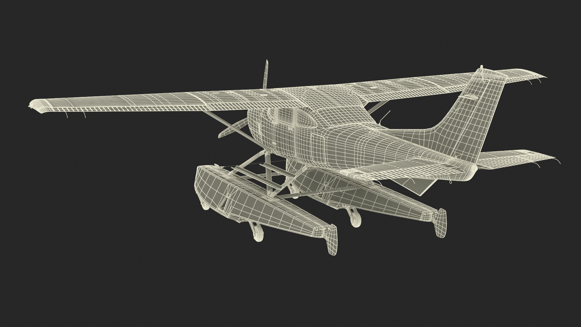 3D model Seaplane with Floats