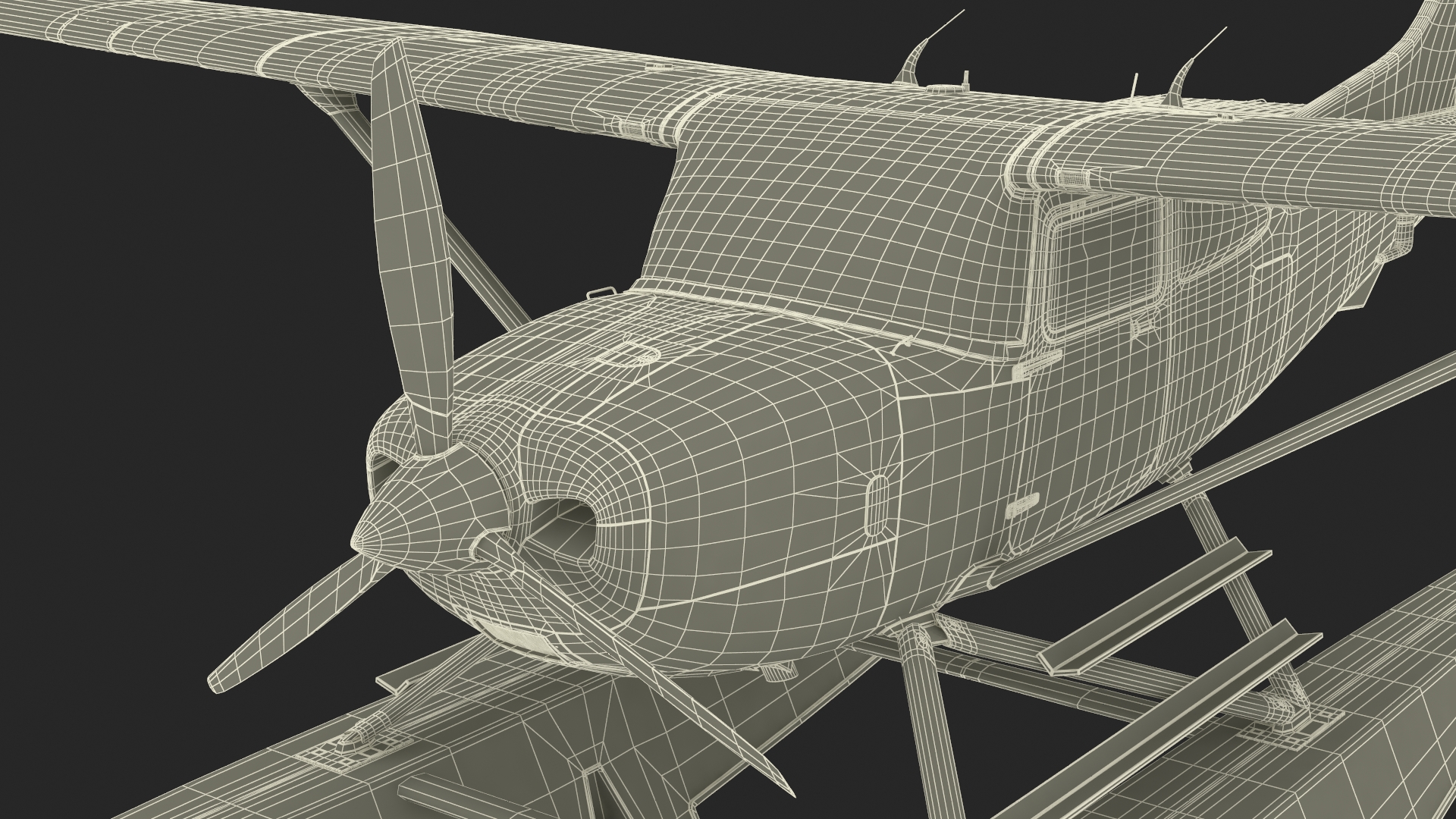 3D model Seaplane with Floats