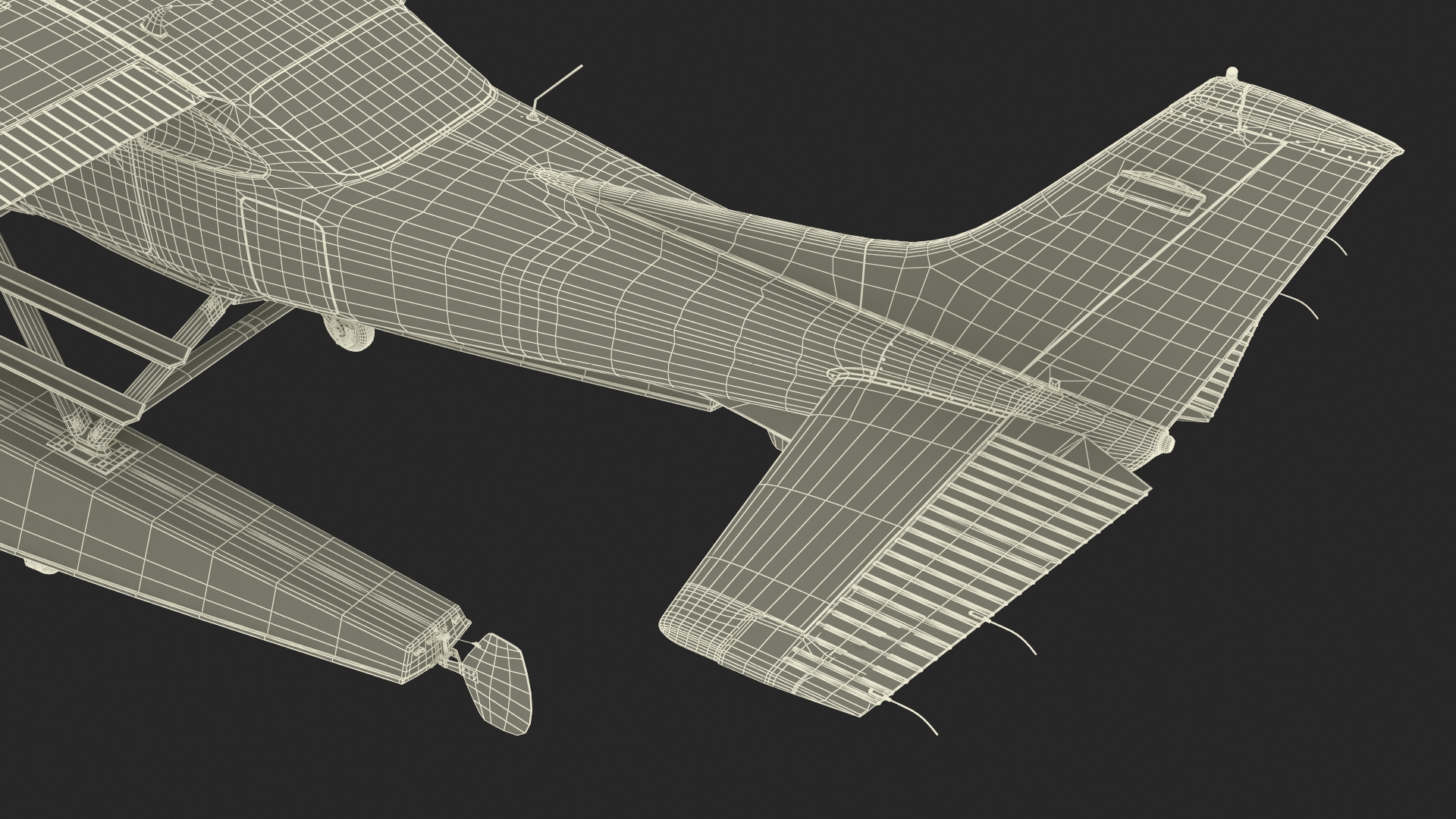 3D model Seaplane with Floats